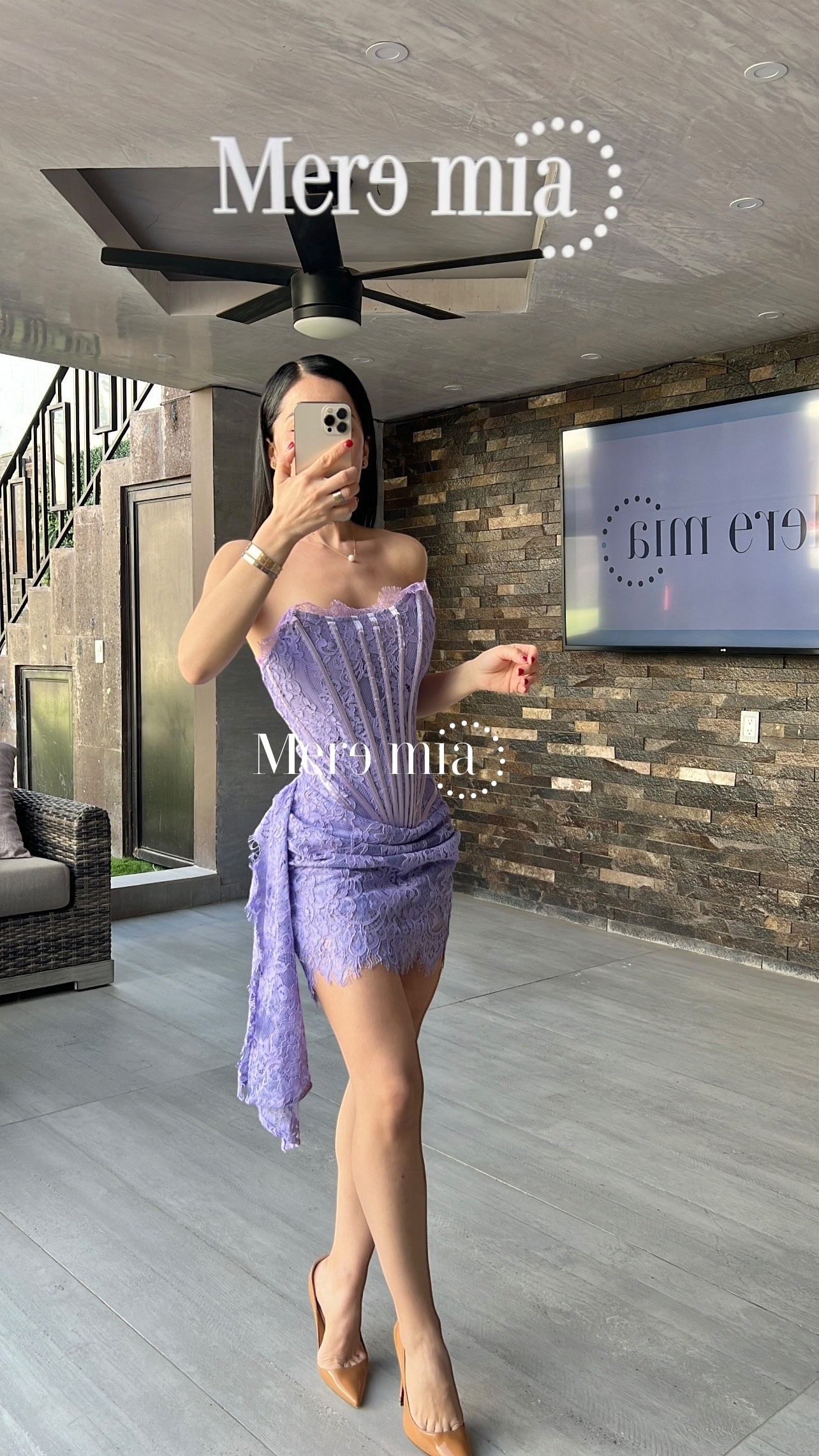 Vestido encaje corto