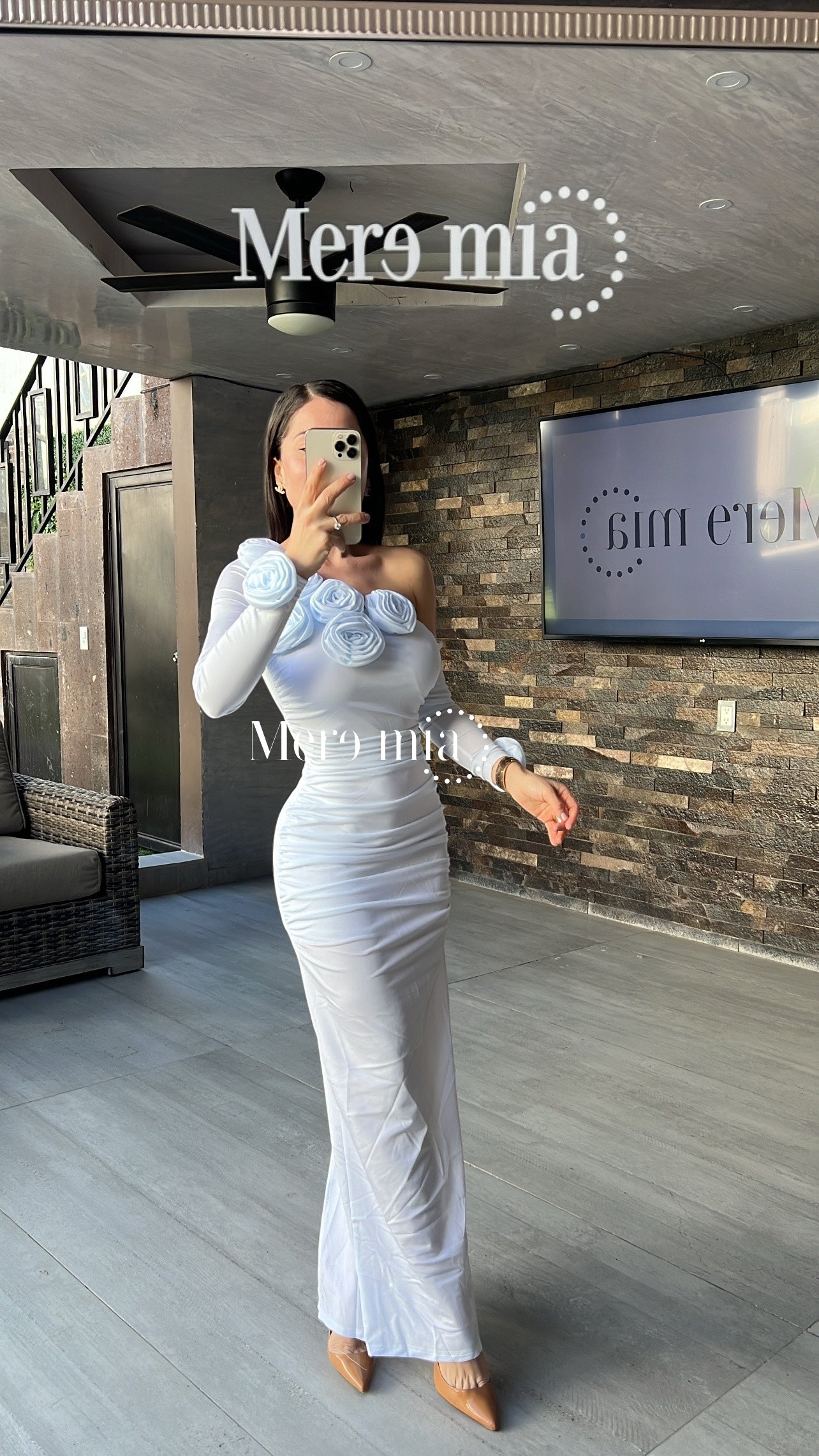 Vestido plisado flores