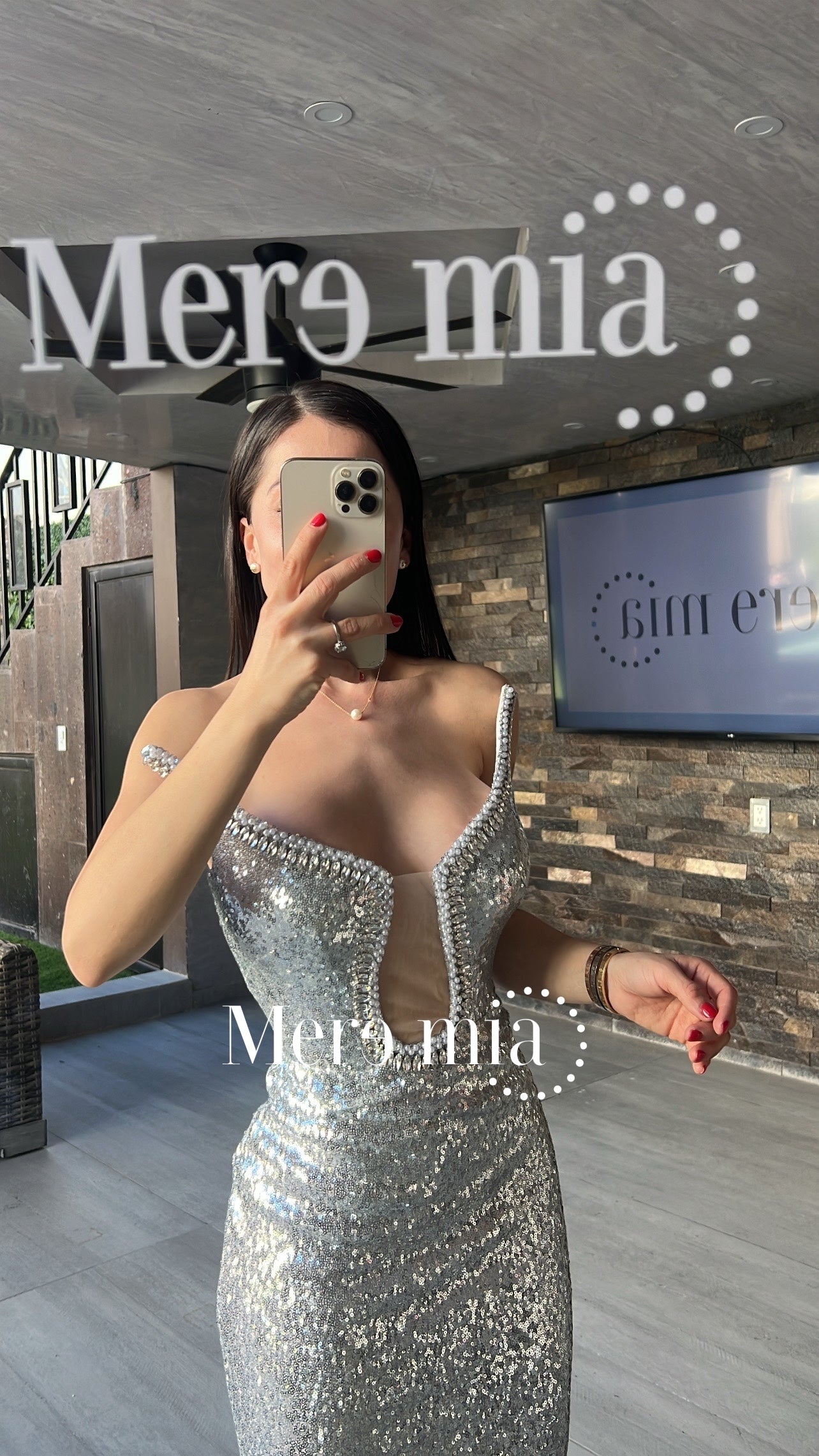 Vestido plata lent U