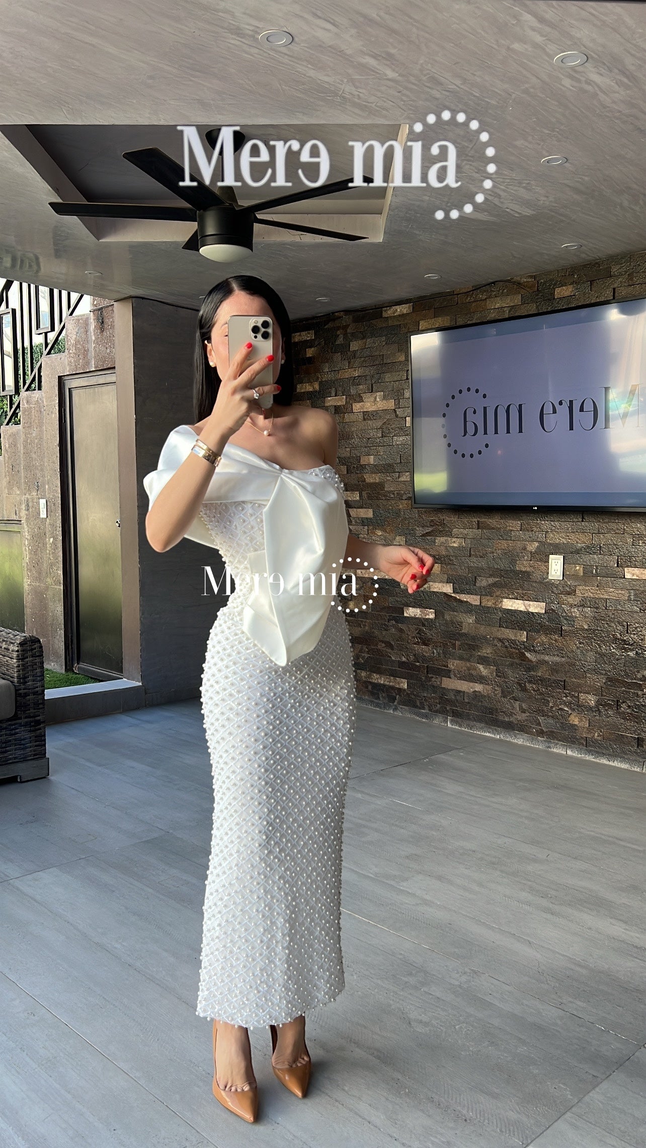 Vestido blanco esc hombro sat