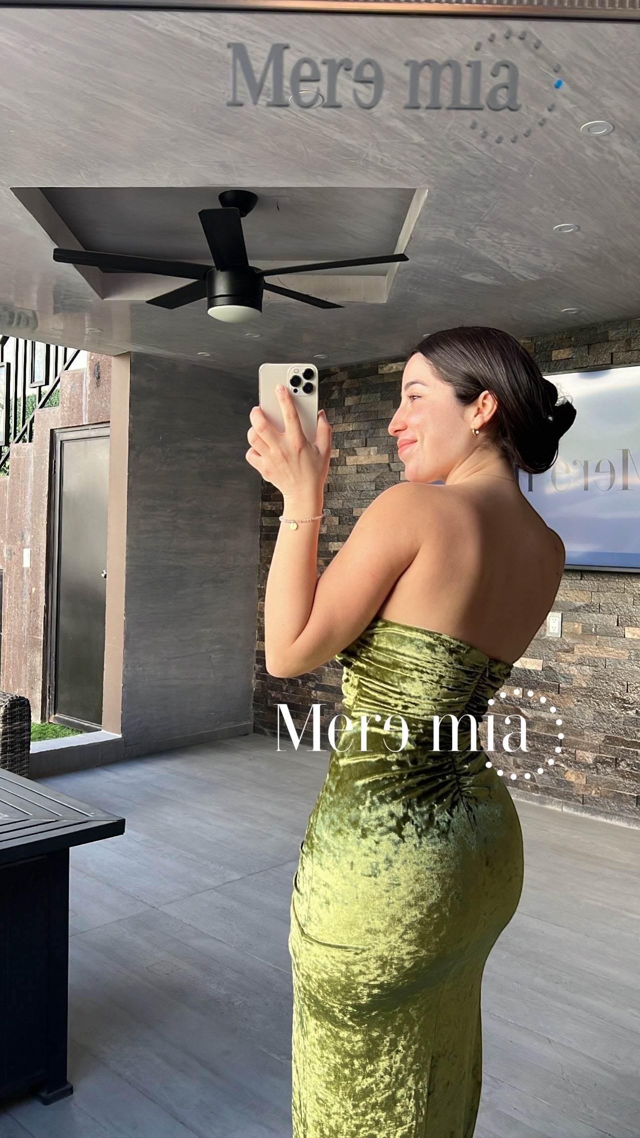 Vestido verde terc strap