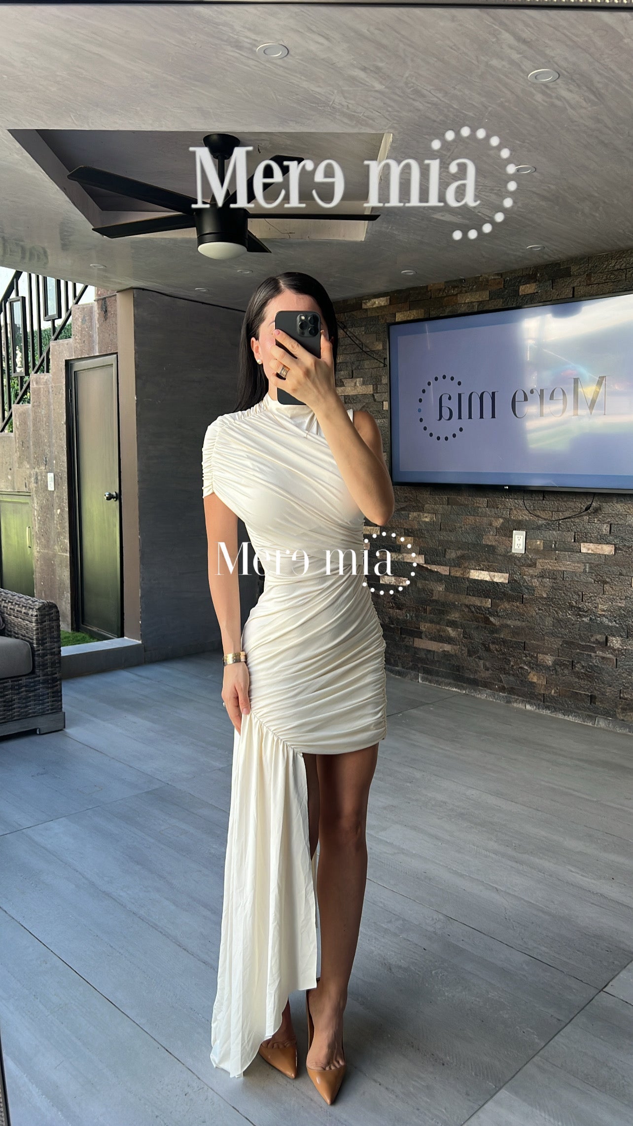 Vestido cruzado estola
