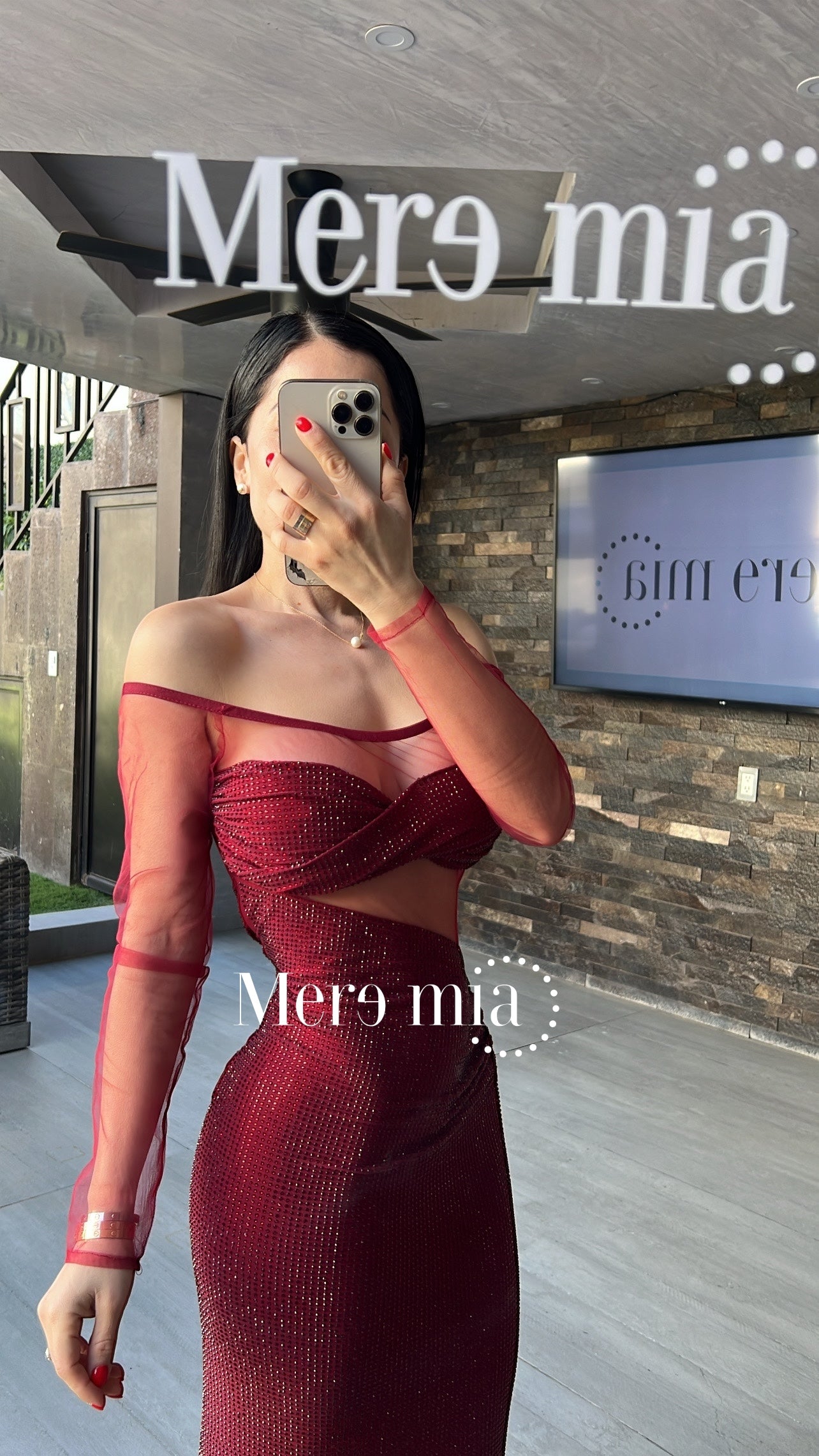Vestido rojo puntos ml