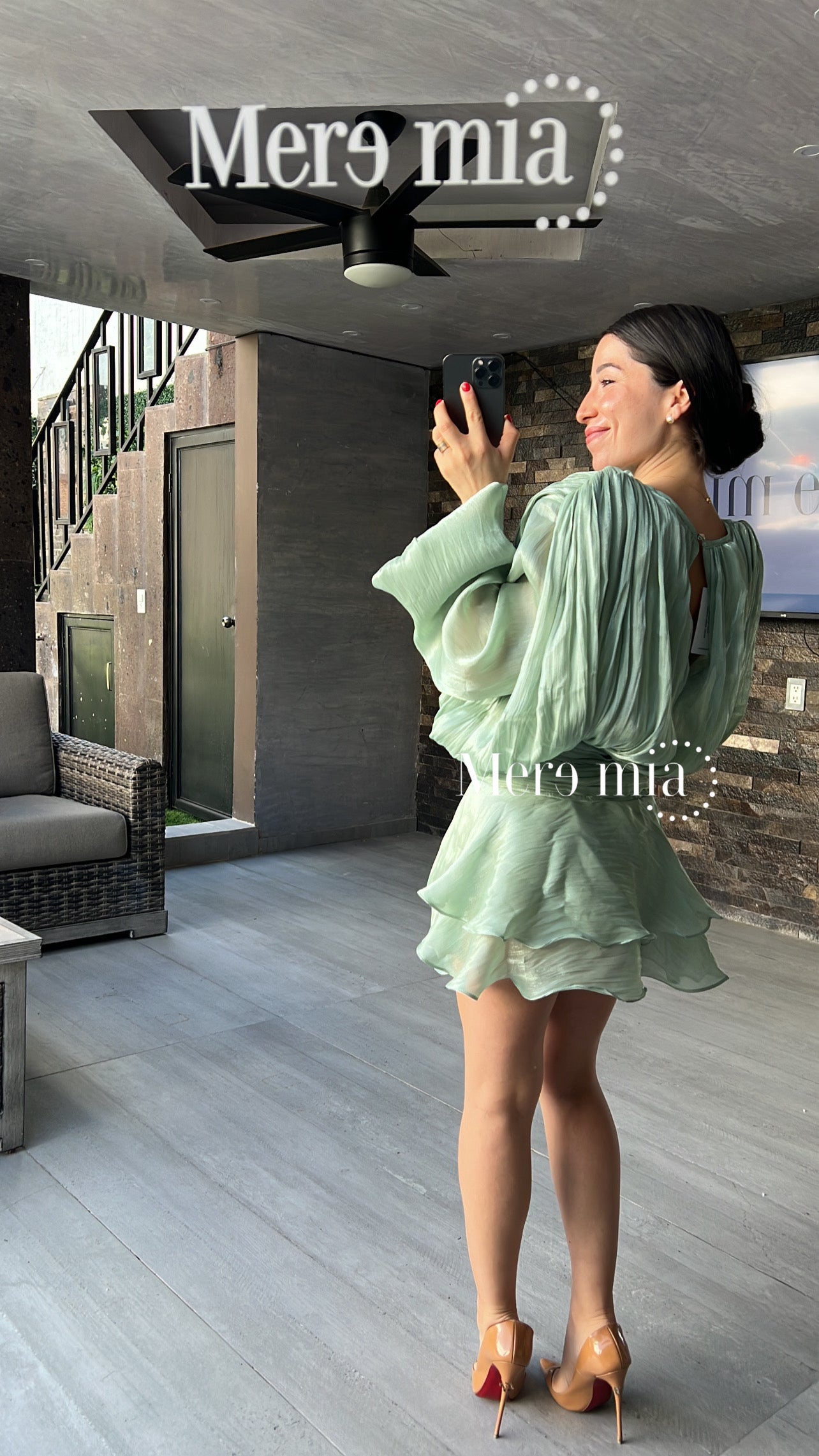 Vestido menta olanes