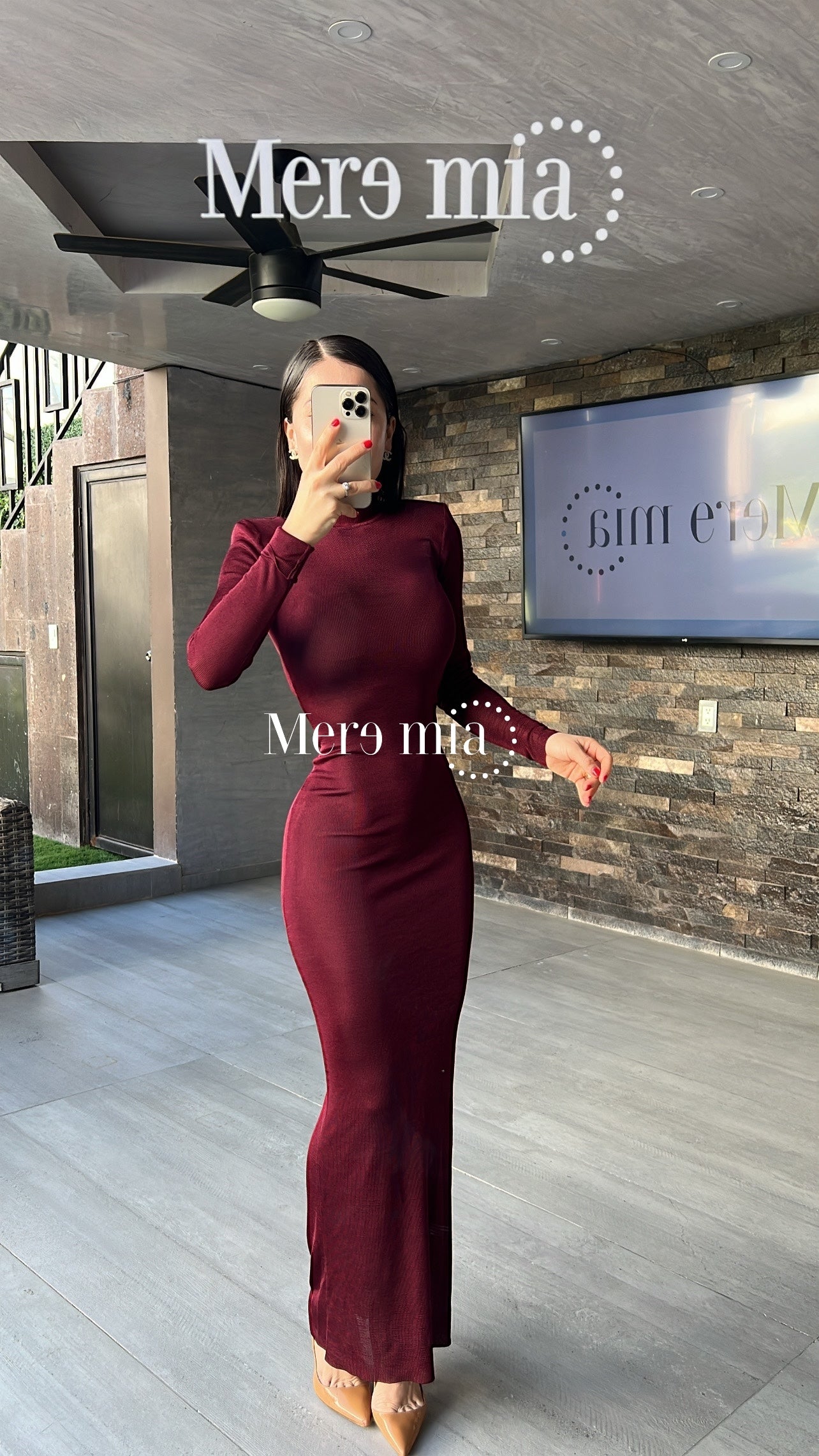 Vestido tinto rayado