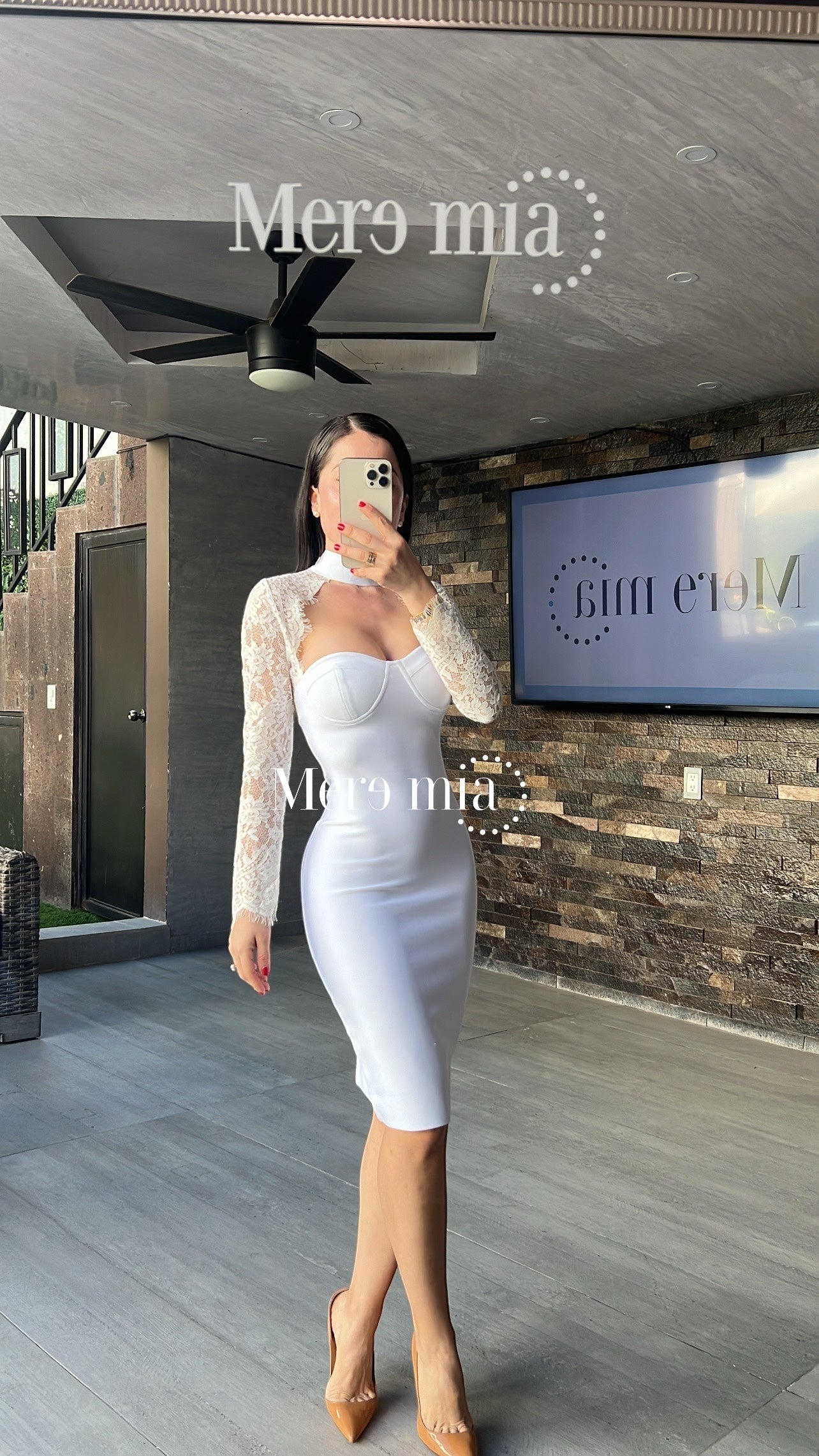 Vestido blanco copas