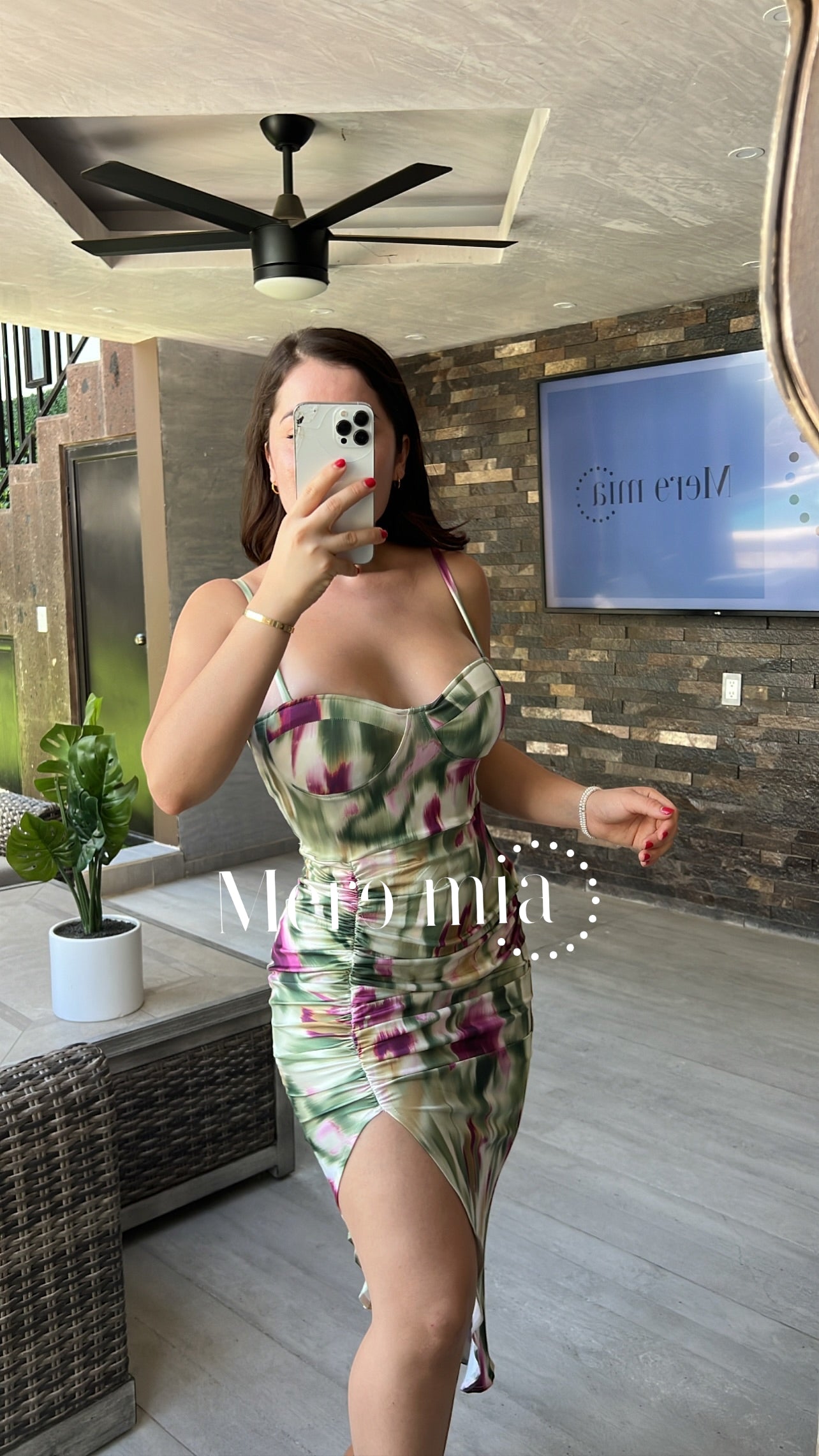 Vestido midi estampado