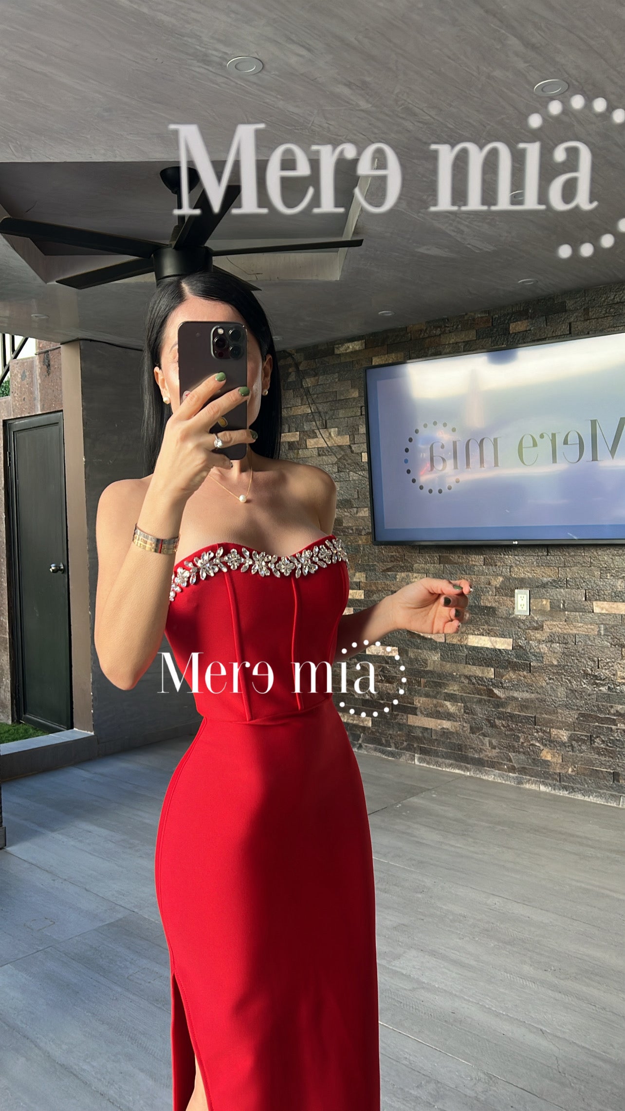 Vestido rojo apl arr