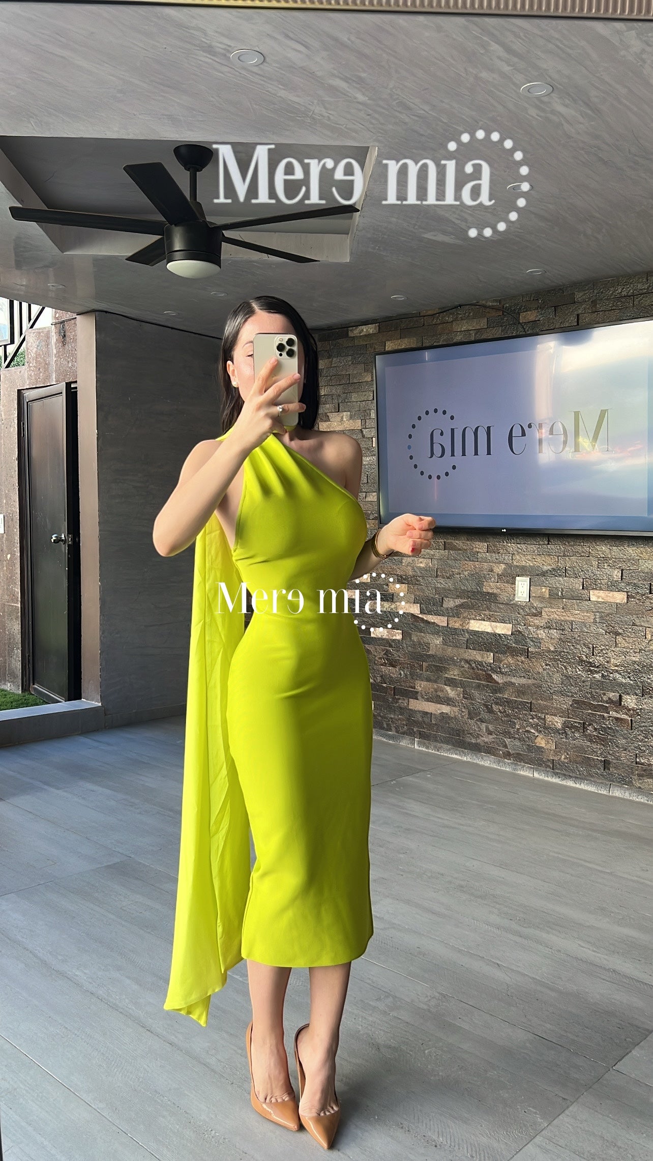 Vestido verde halter