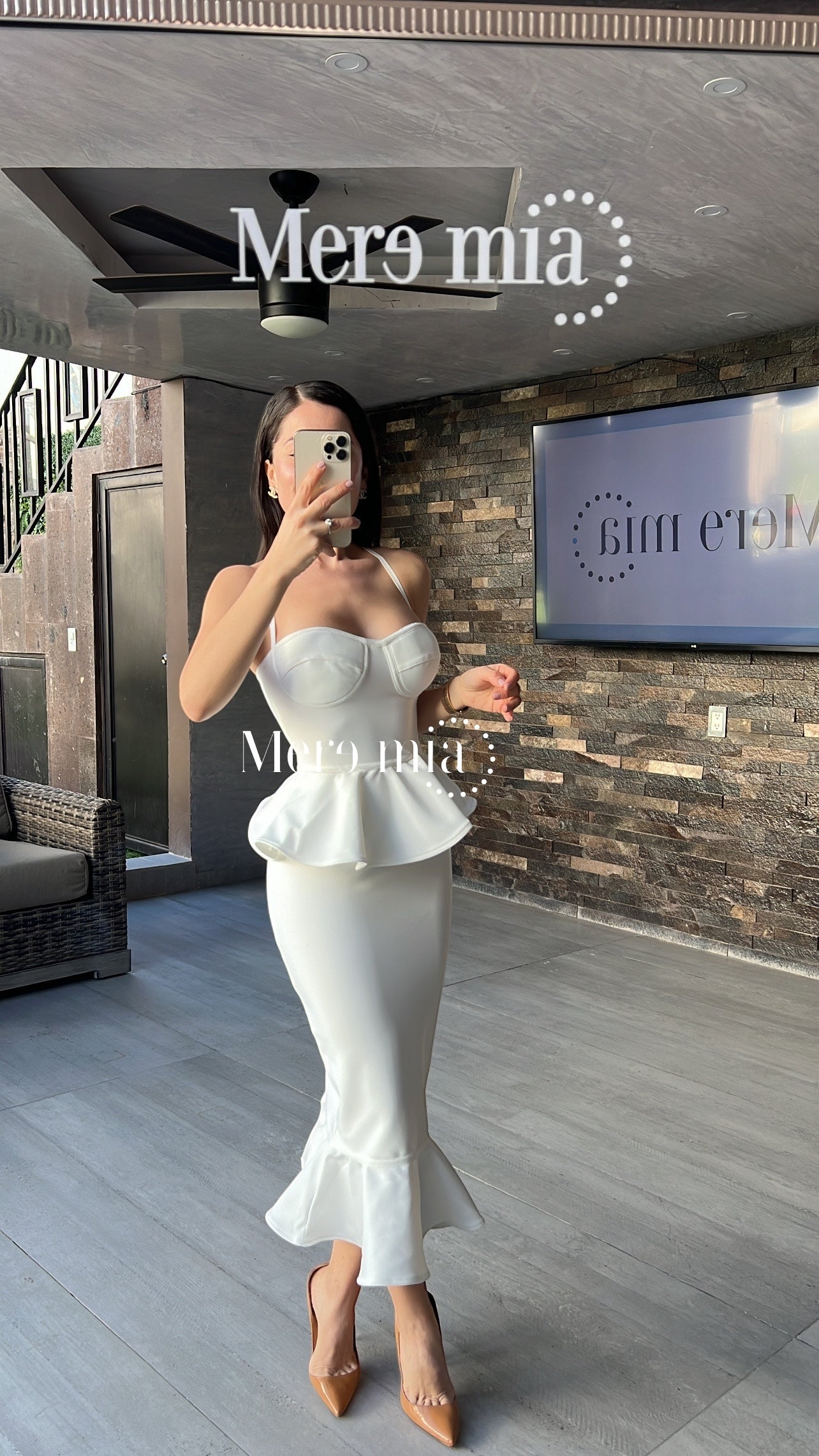 Vestido blanco copas