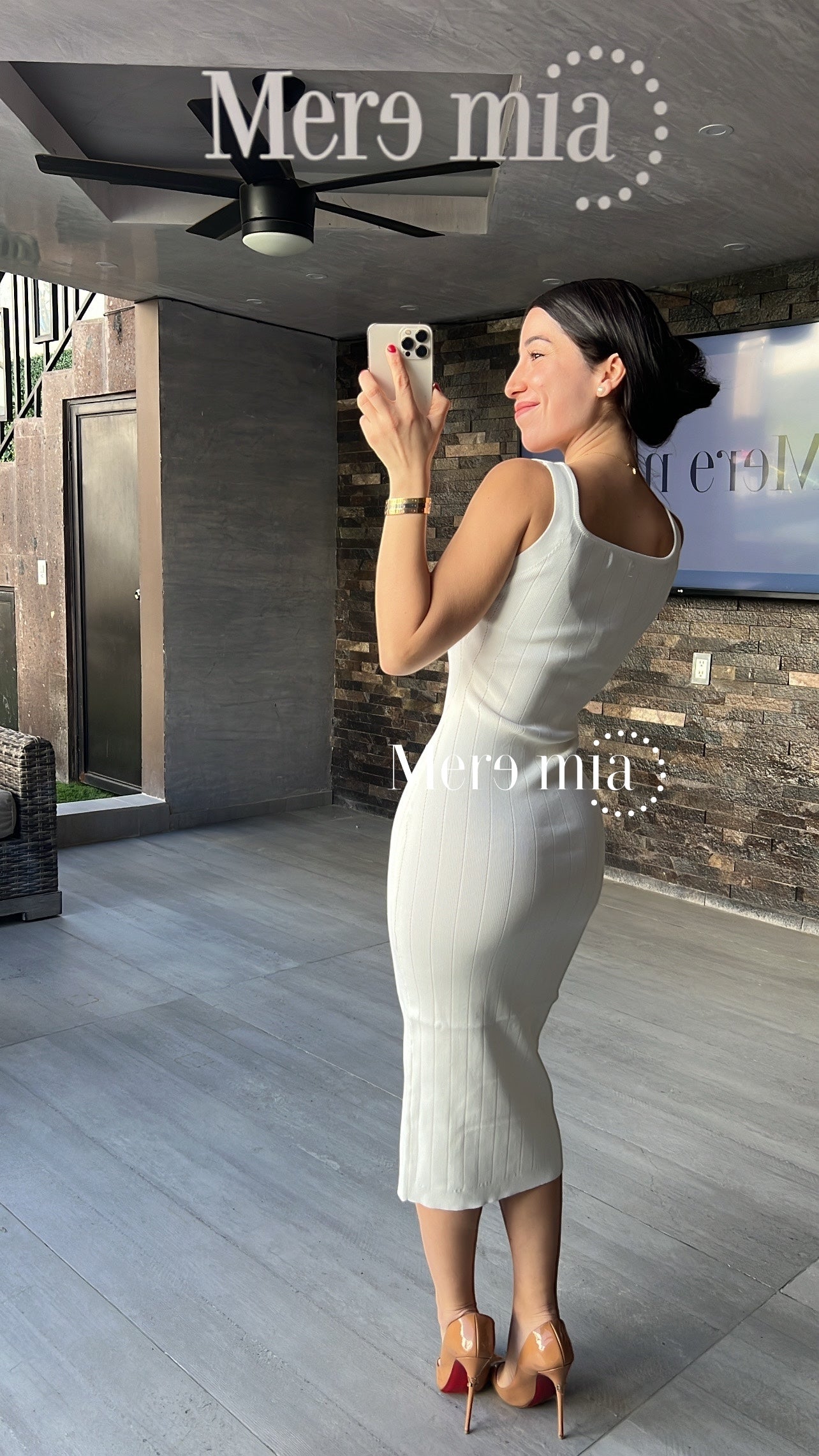 Vestido blanco botones