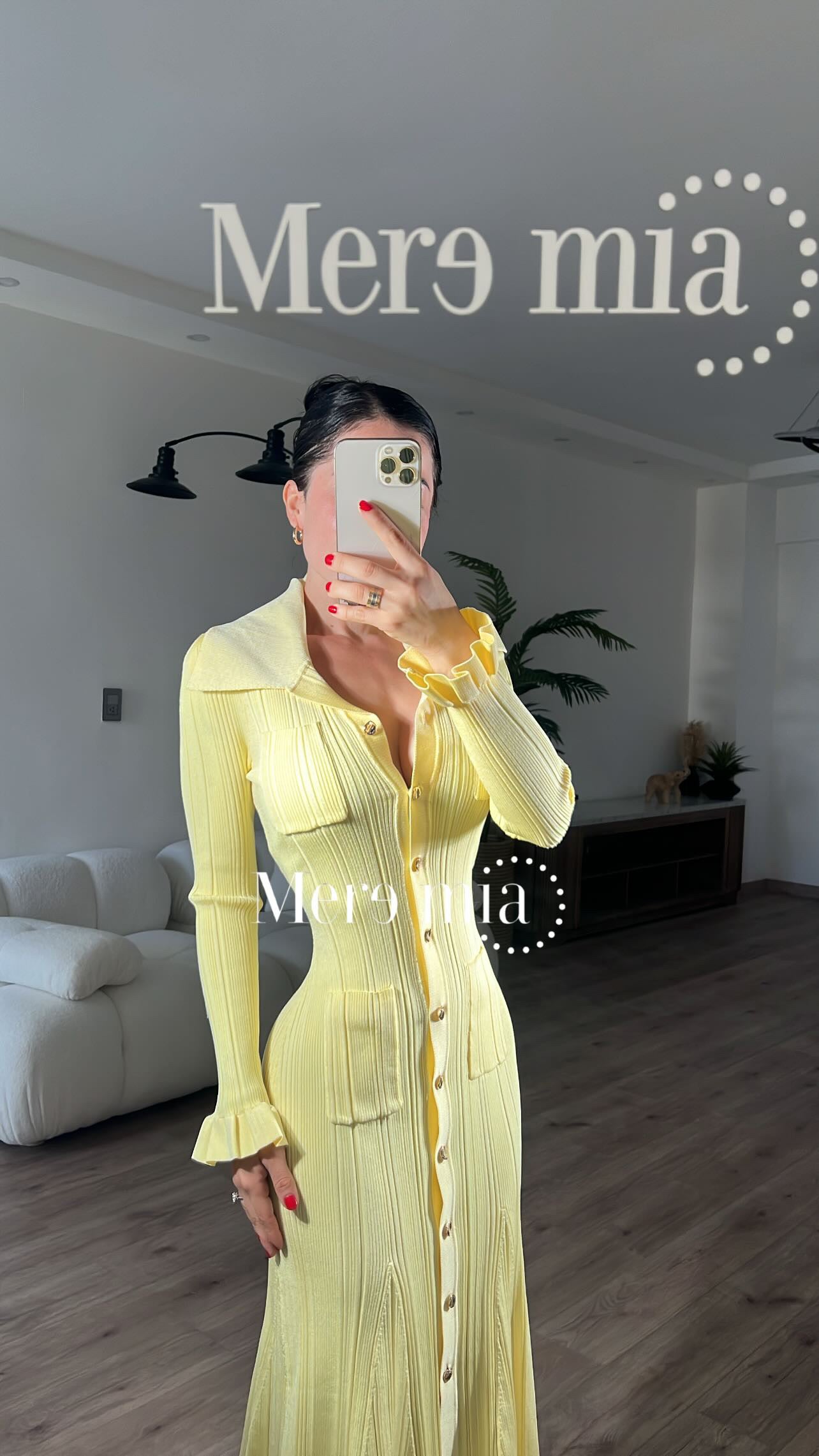 Vestido amarillo rayado ml