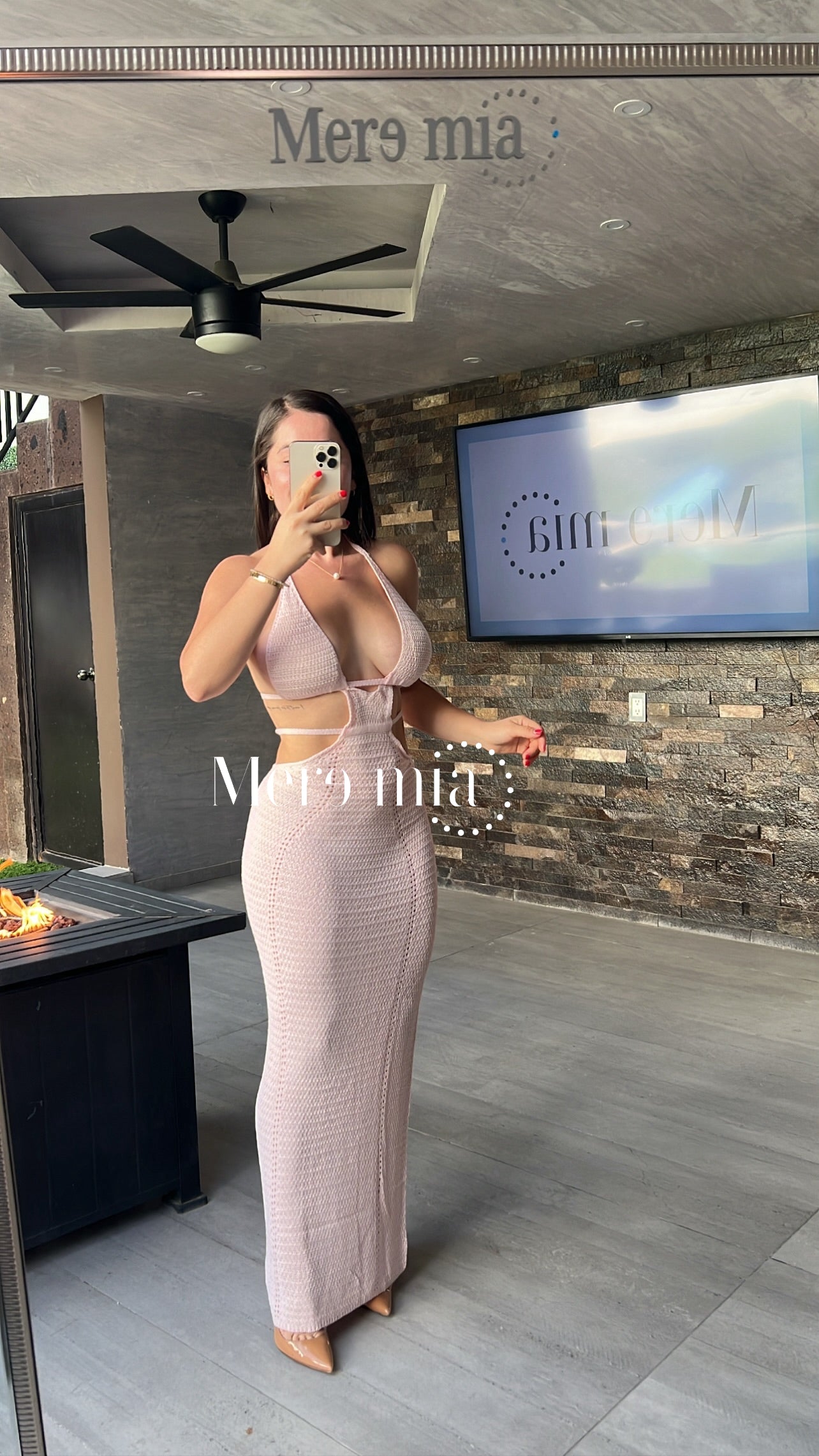 Vestido rosa playero