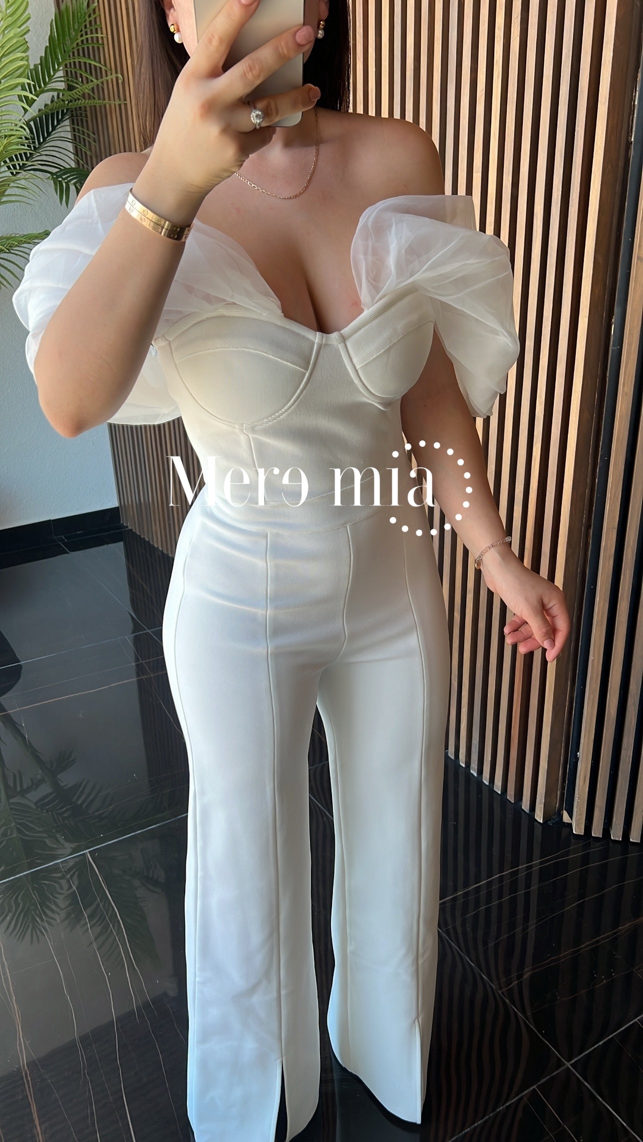 Jumpsuit blanco tul