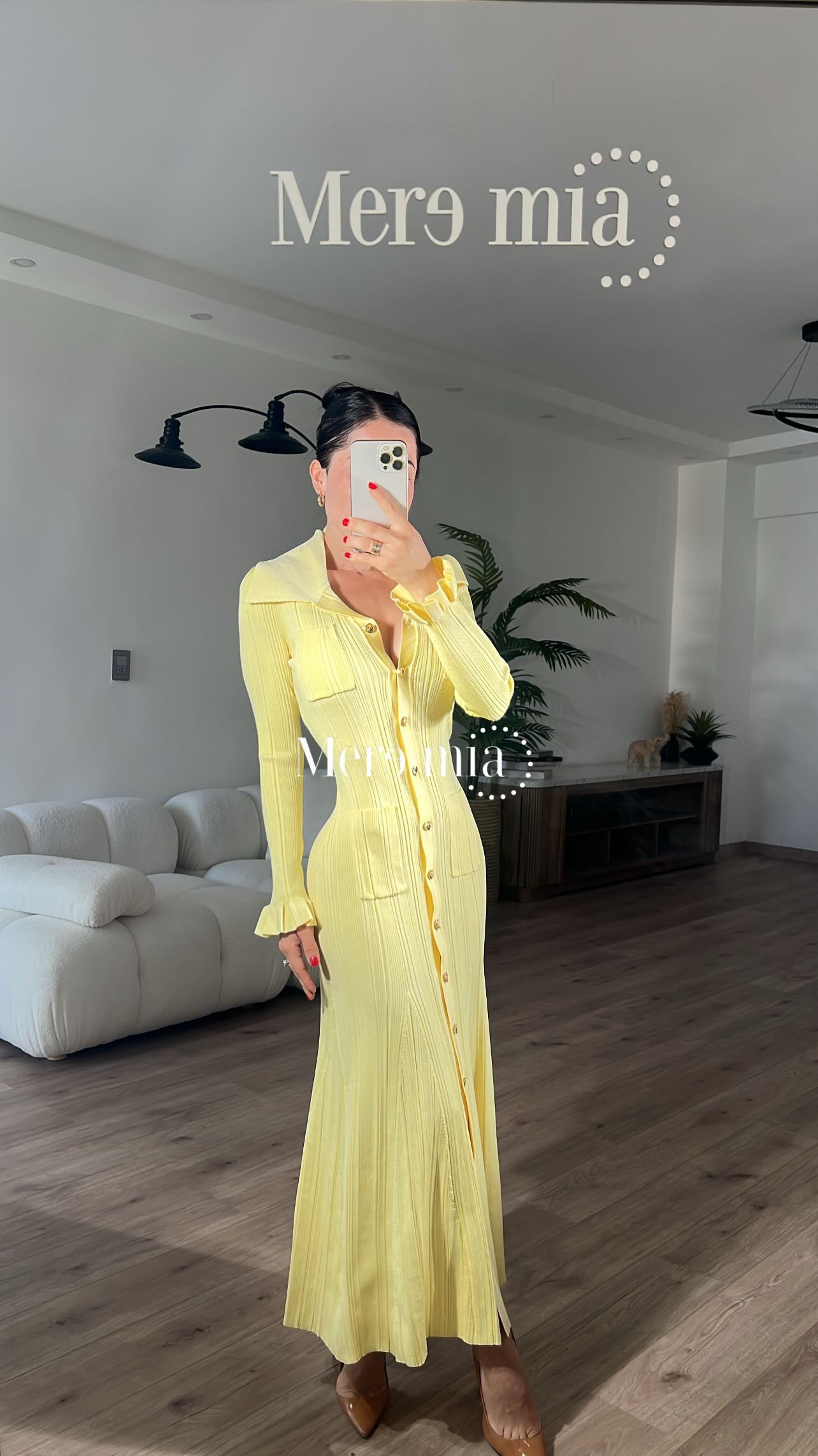 Vestido amarillo rayado ml