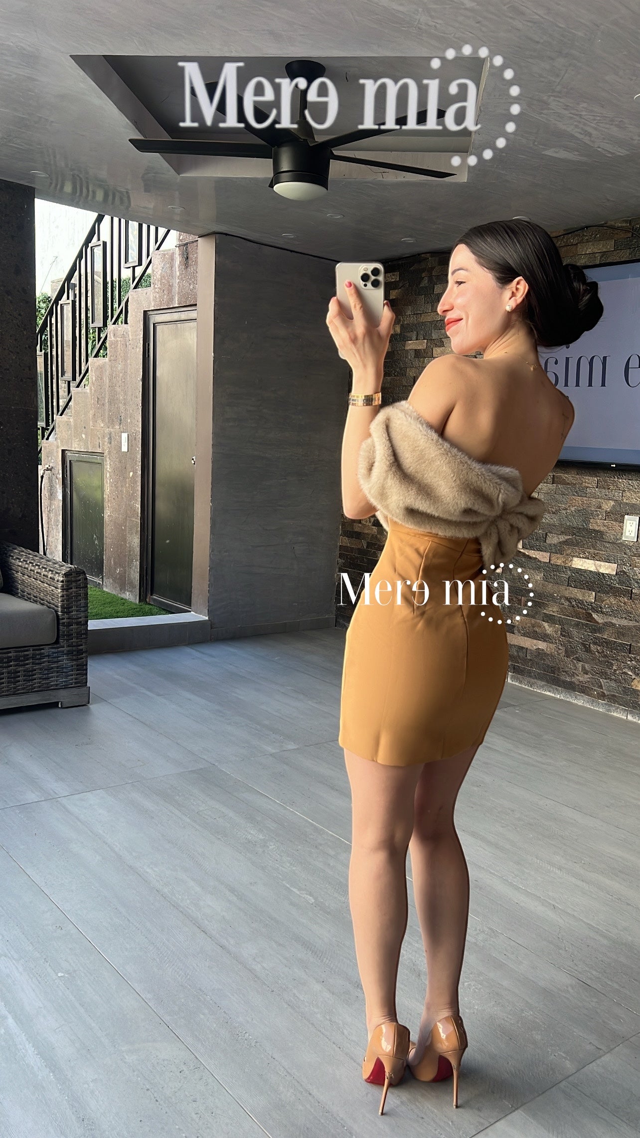 Vestido camel peluche