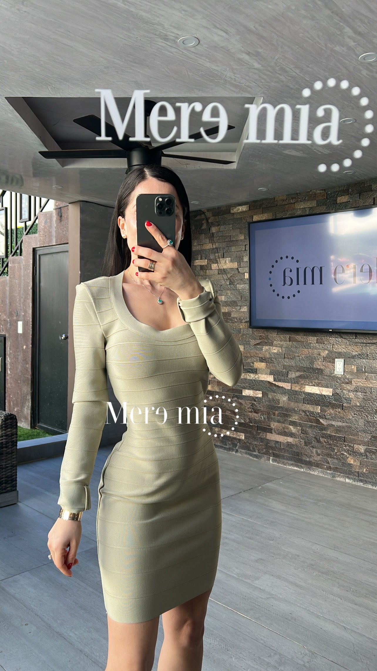 Vestido salvia rayas U