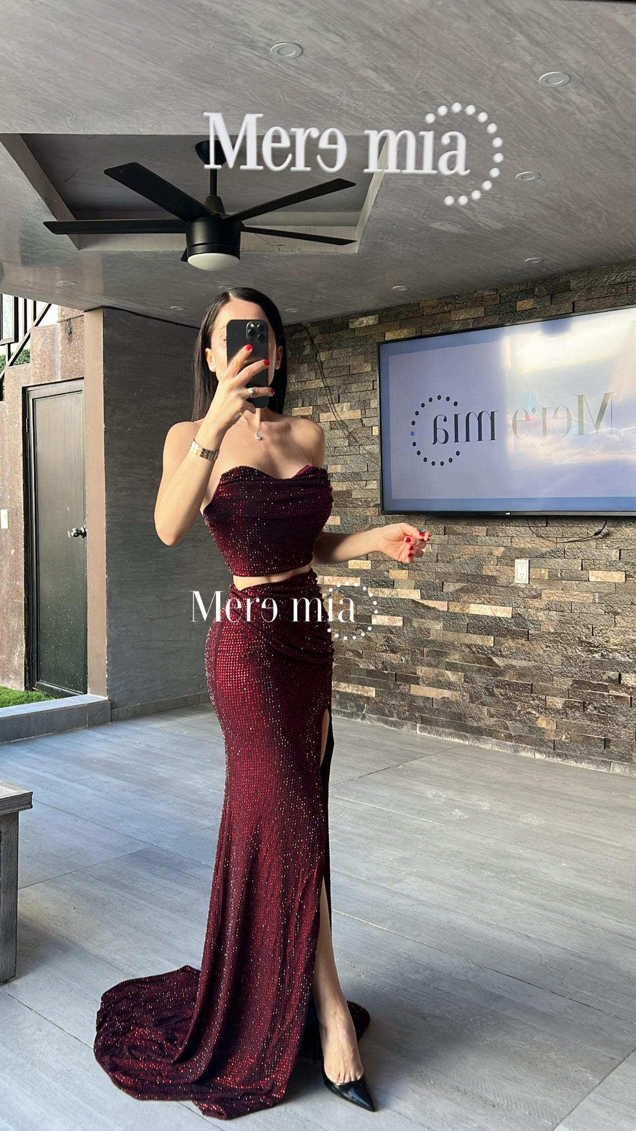 Conjunto tinto puntos