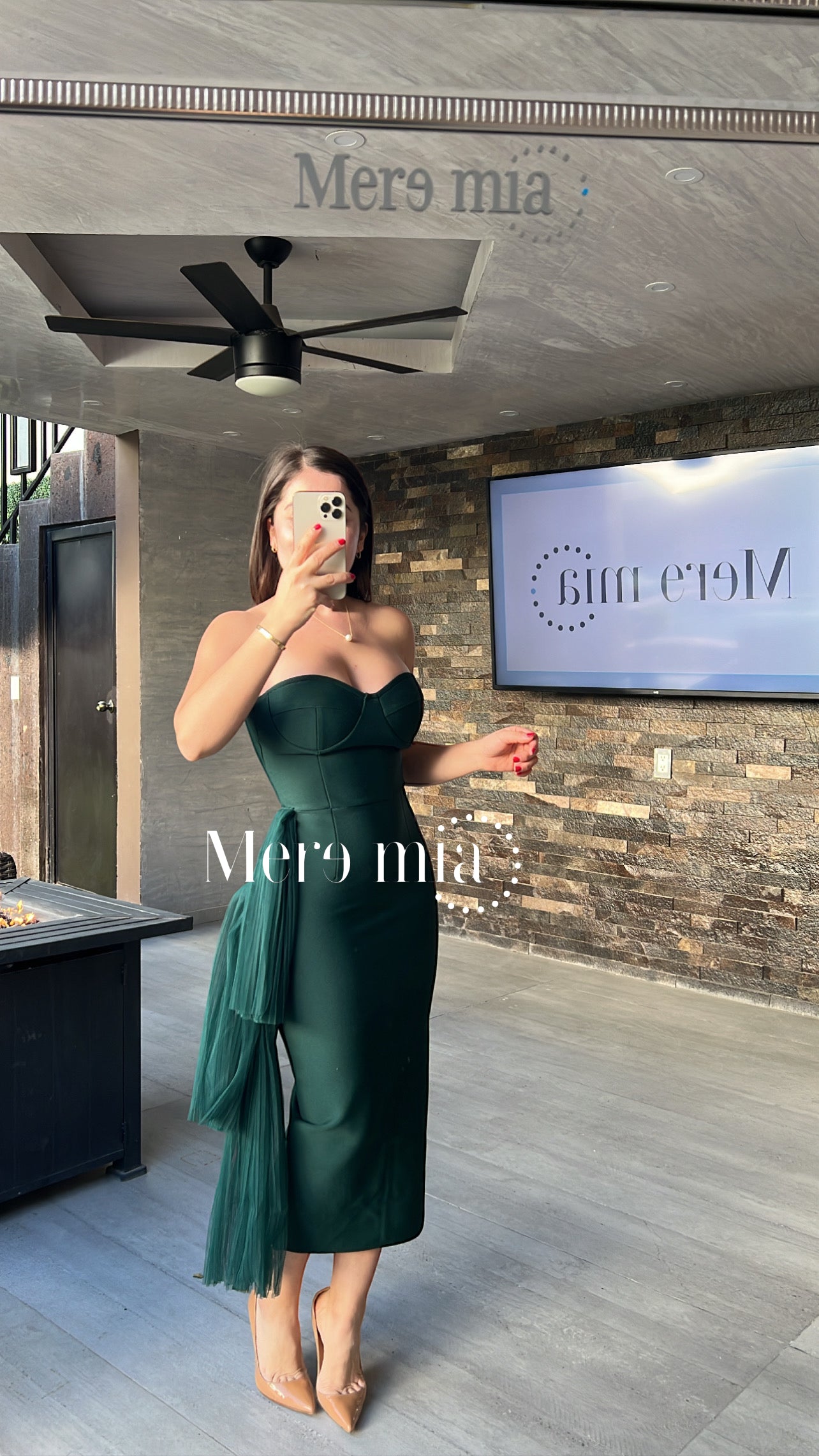 Vestido verde tul