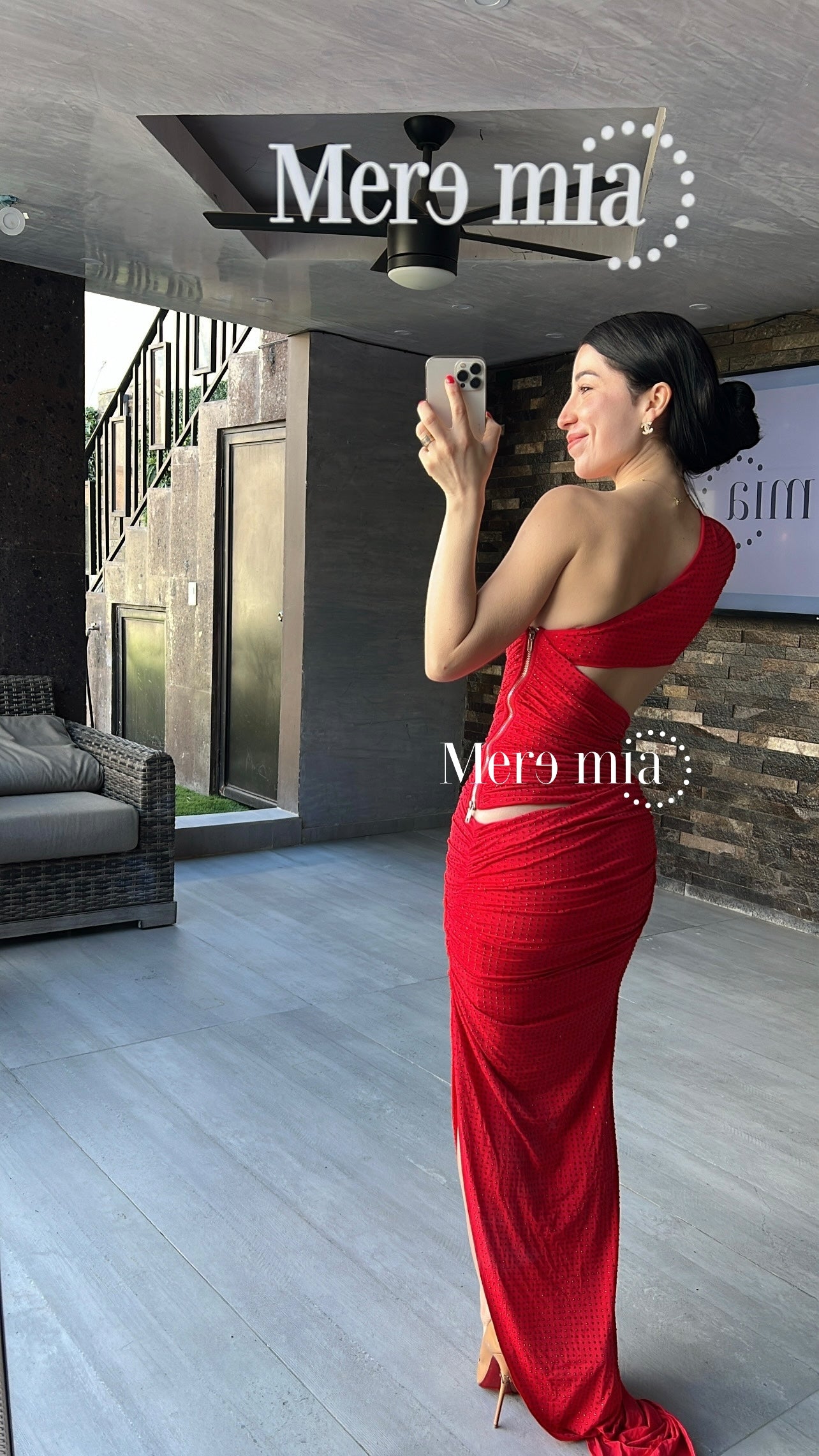 Vestido rojo aberturas