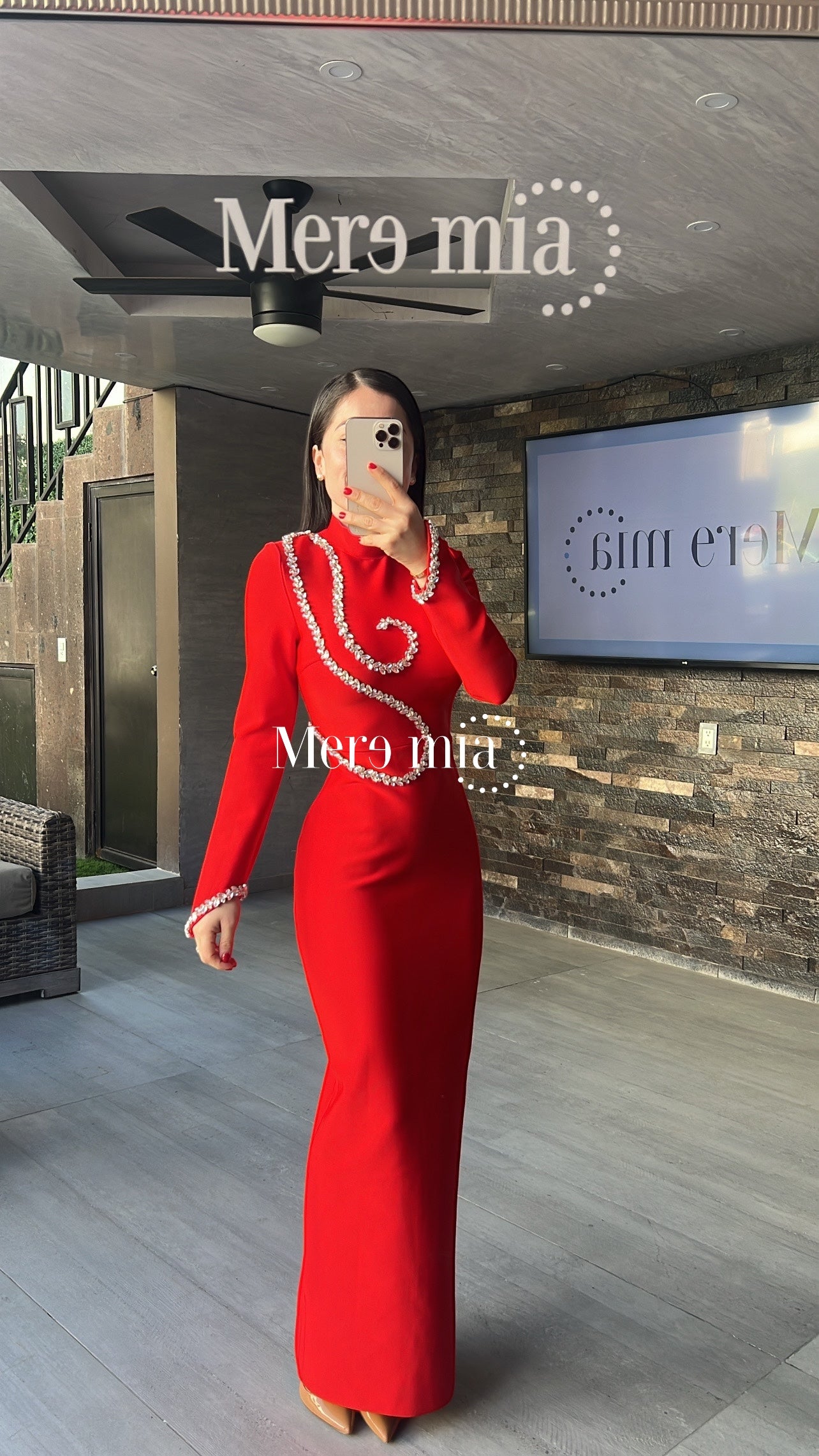 Vestido rojo apl vib