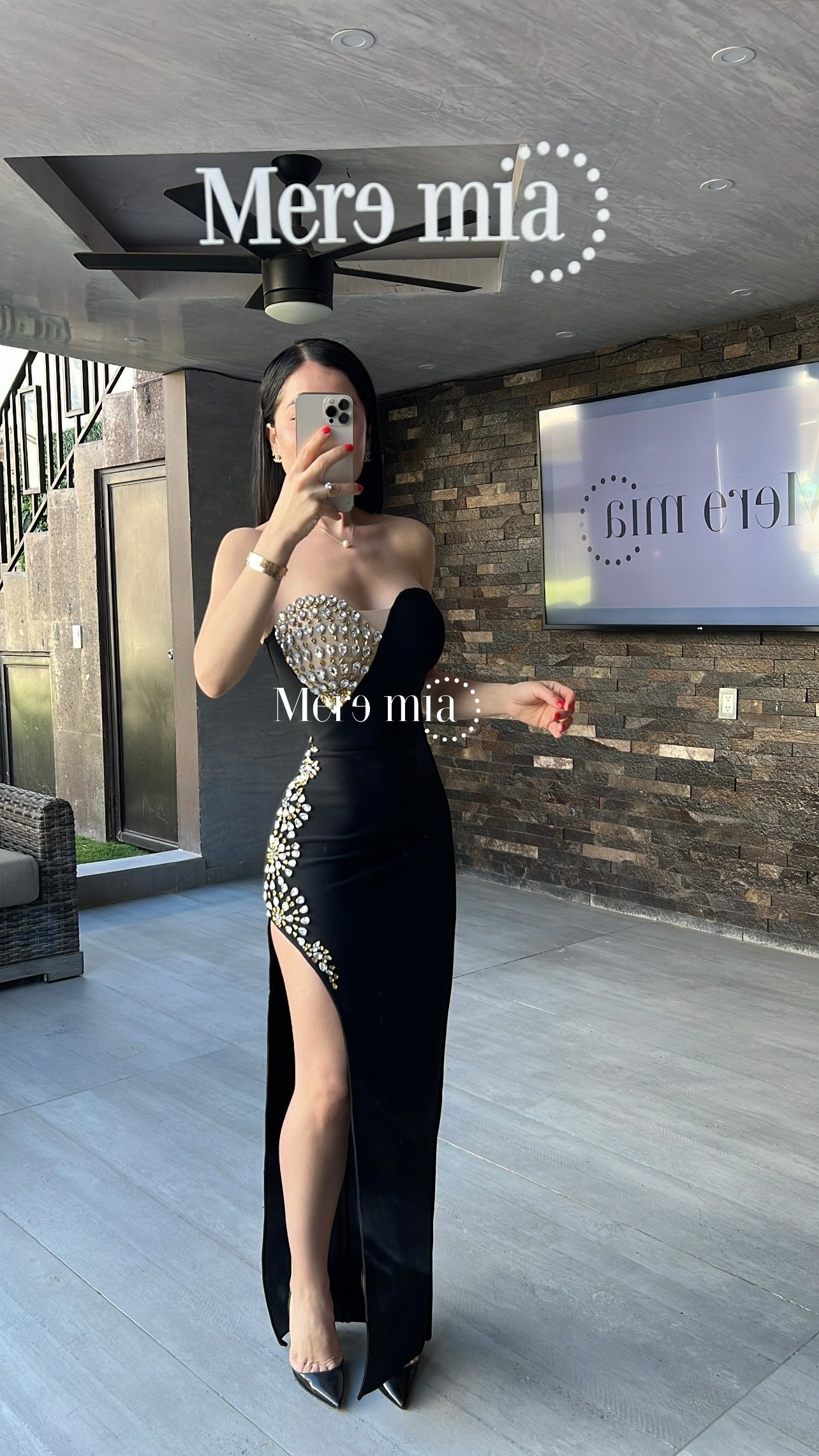 Vestido negro moka copa