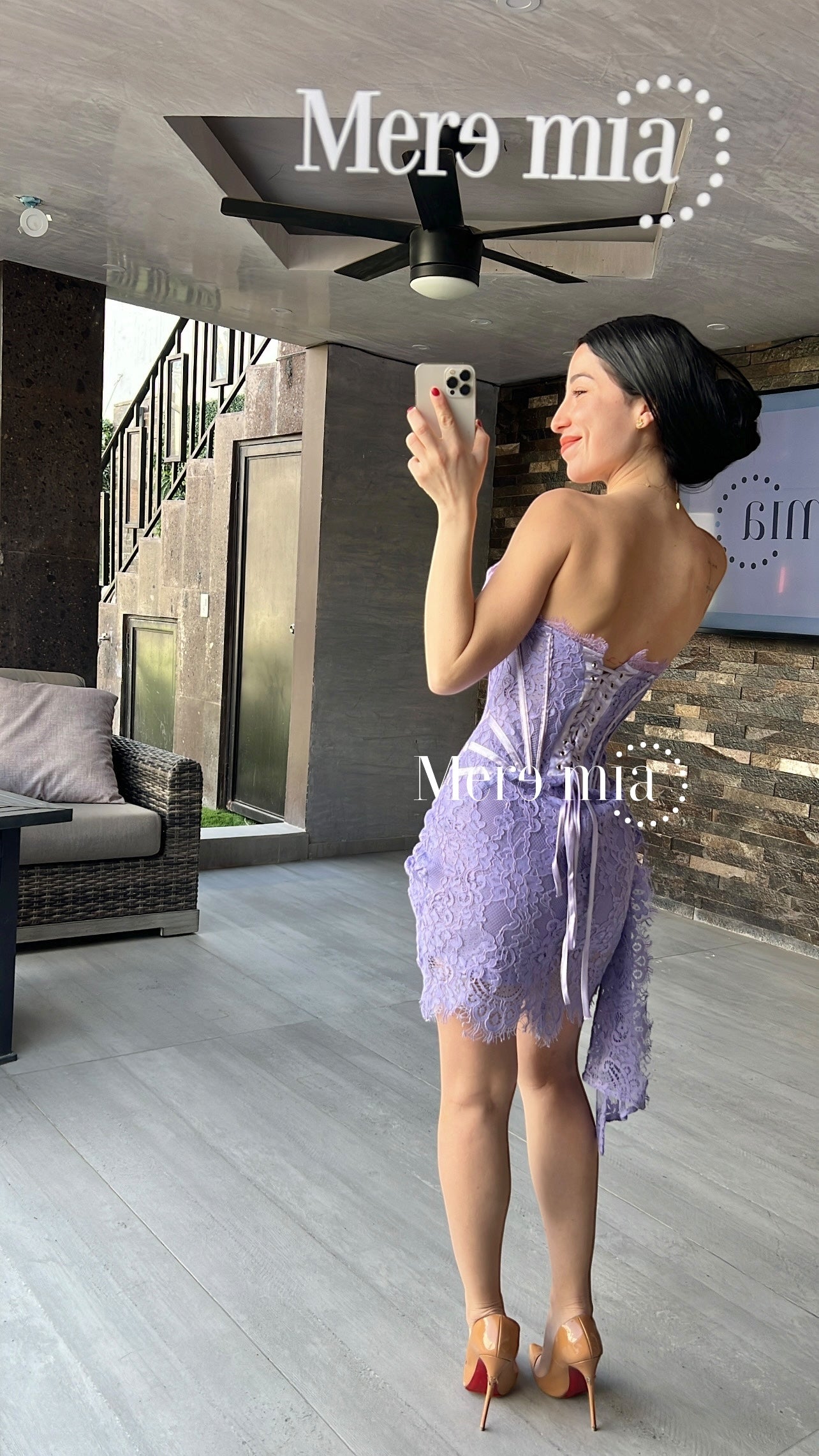 Vestido encaje corto