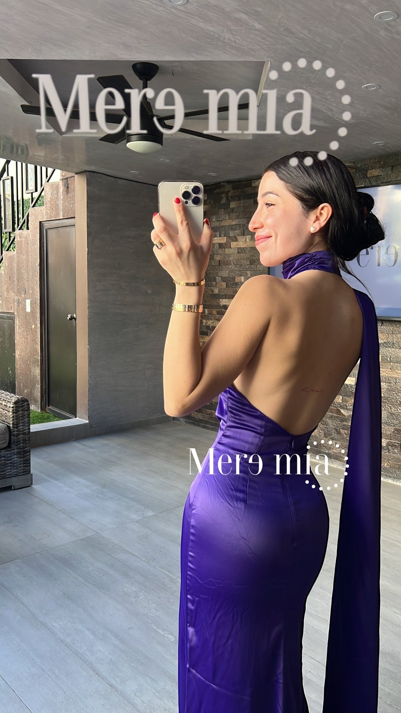 Vestido morado flor sat