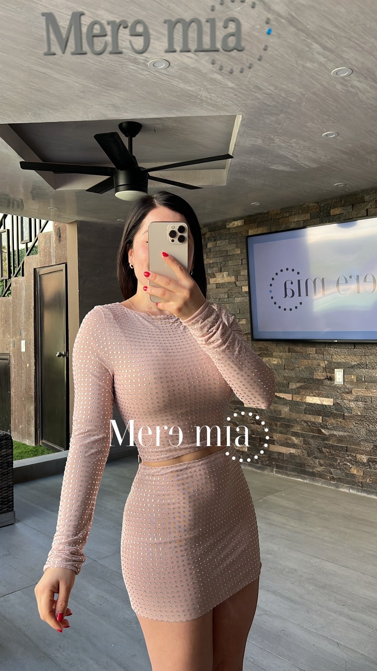 Conjunto nude puntos ml