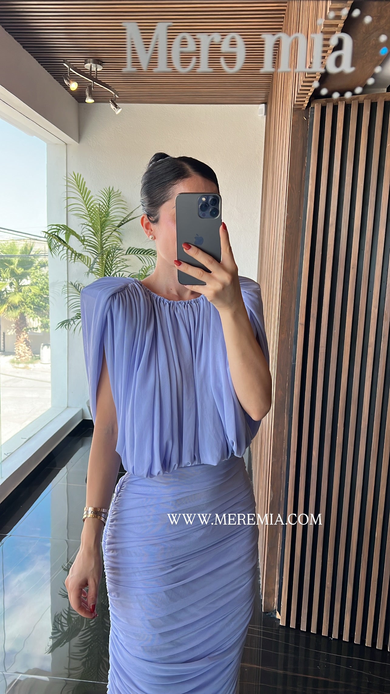 Vestido pliegues bombacho