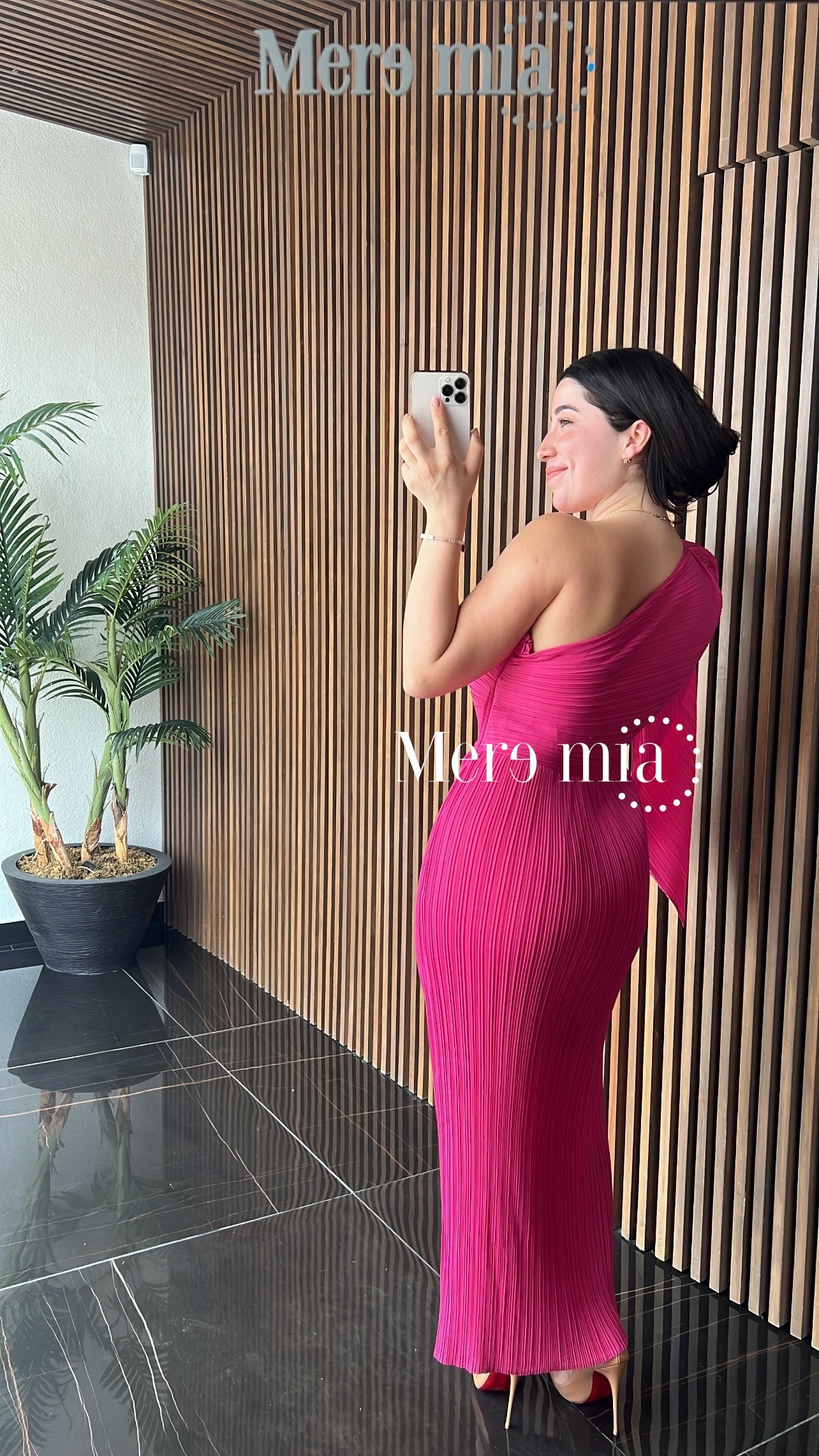 Vestido bugambilia plisado esc