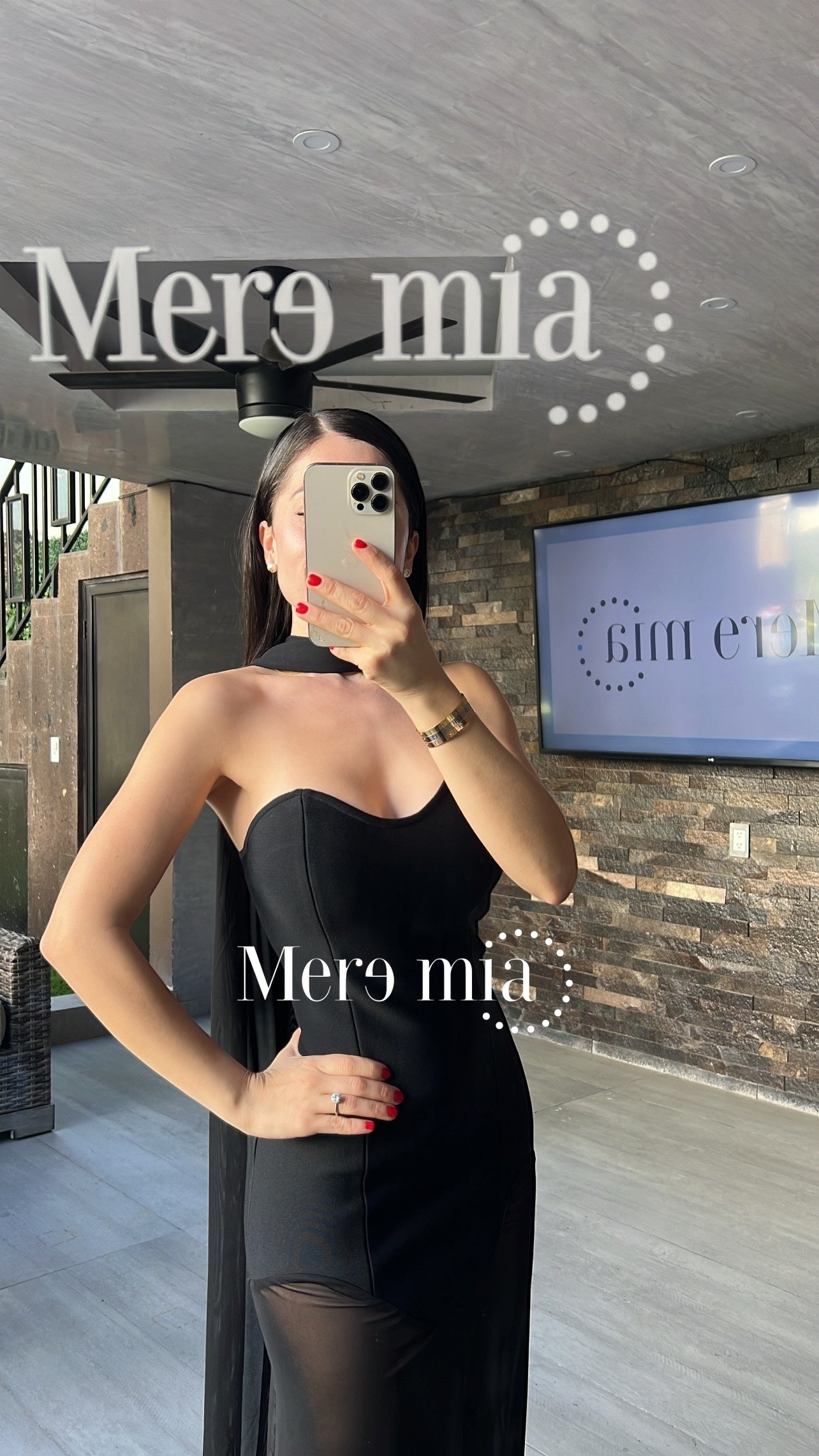 Vestido negro malla