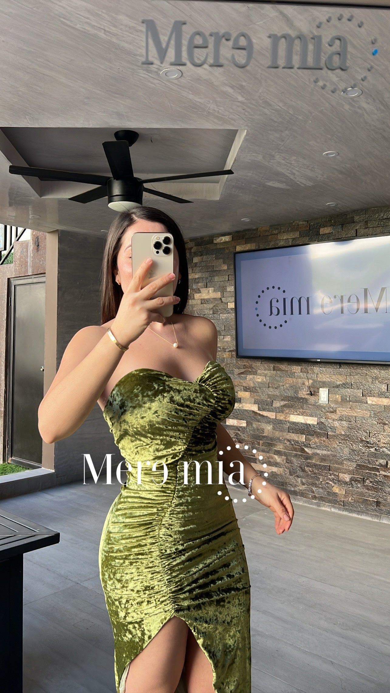 Vestido verde terc strap