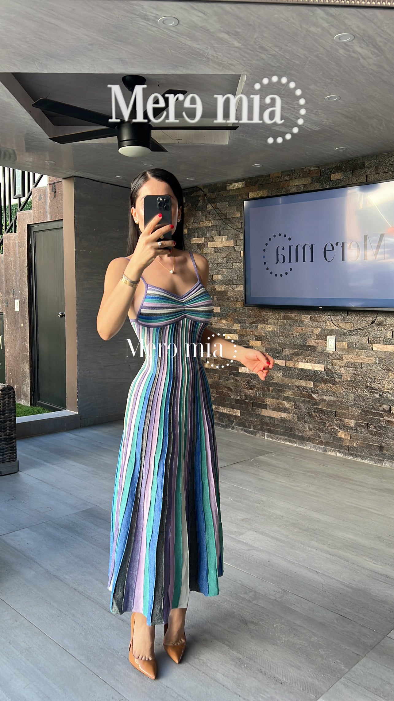 Vestido rayas azules