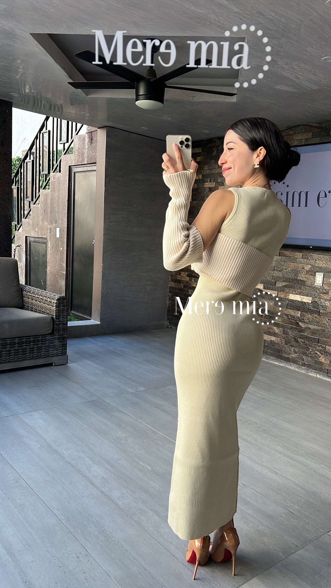 Vestido perla sweater