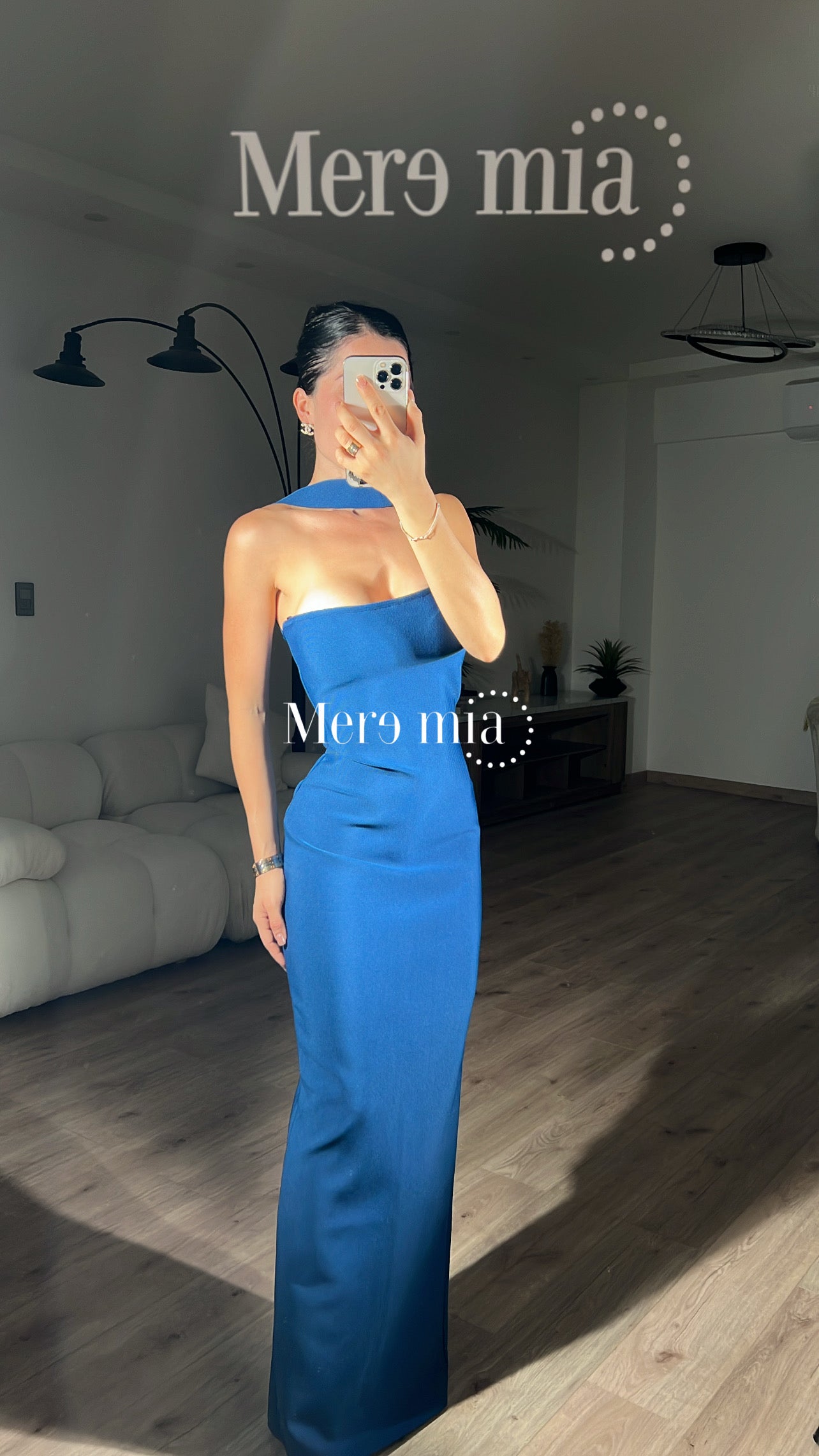 Vestido azul halter