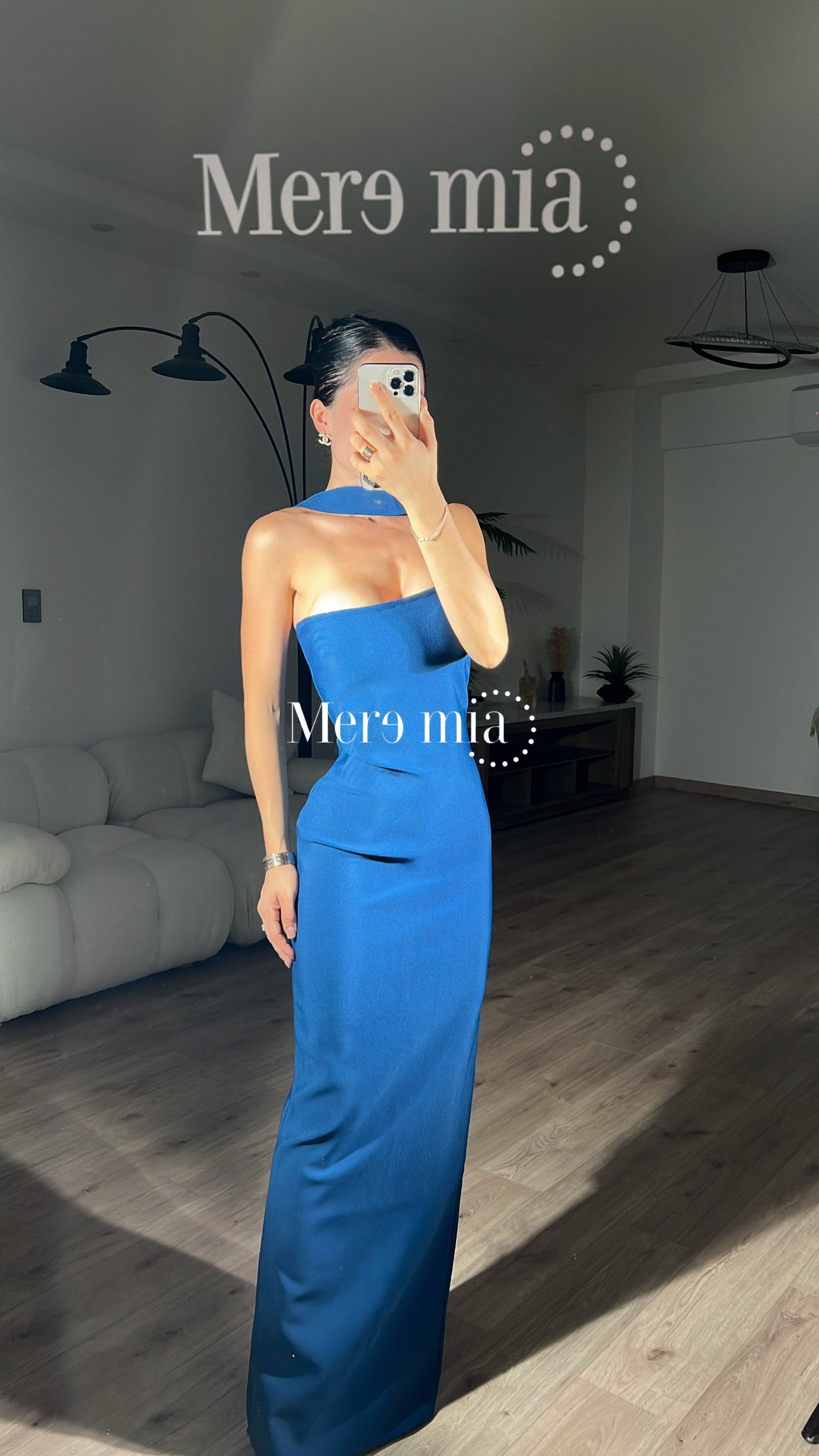 Vestido azul halter