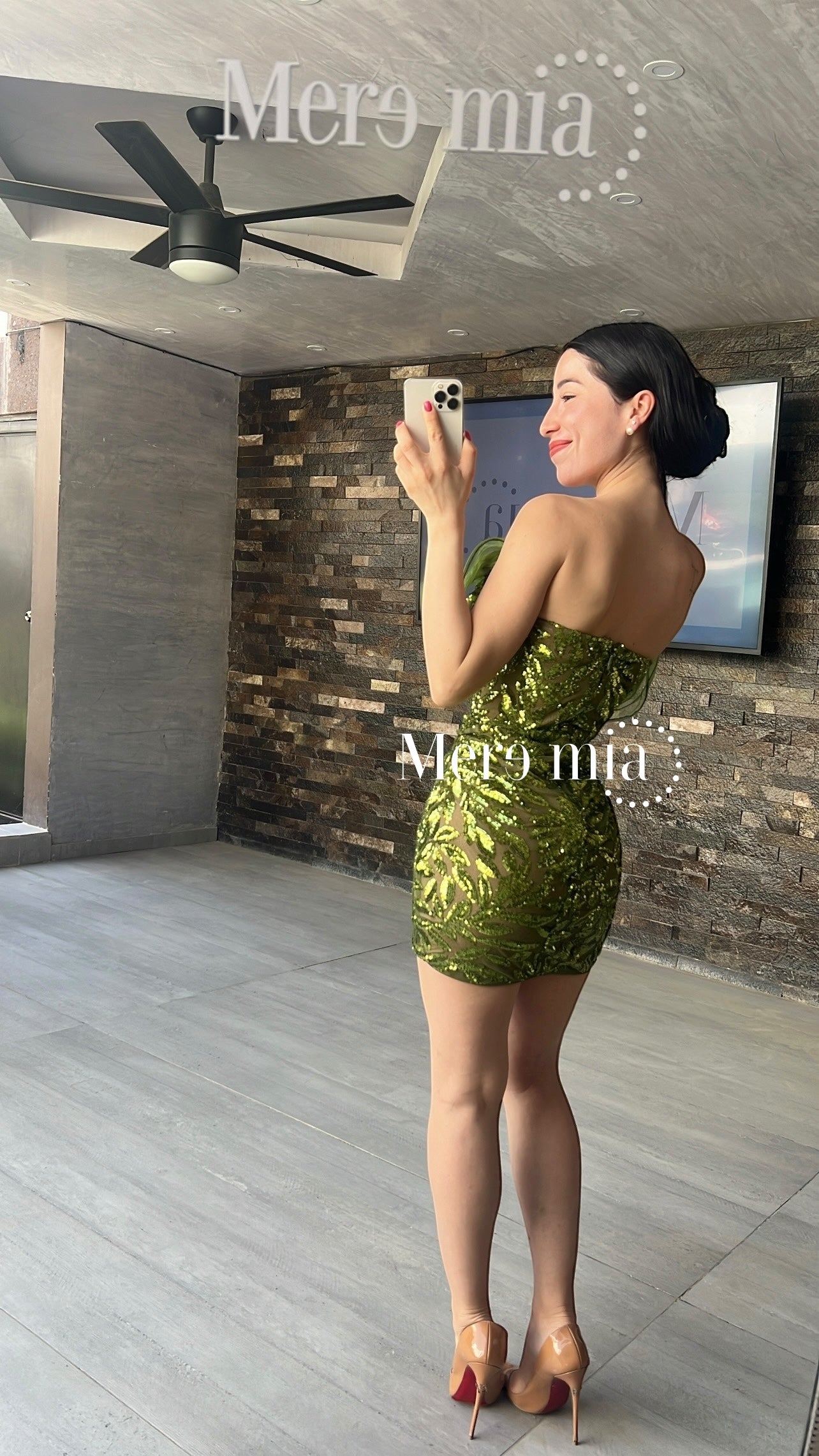 Vestido verde tul