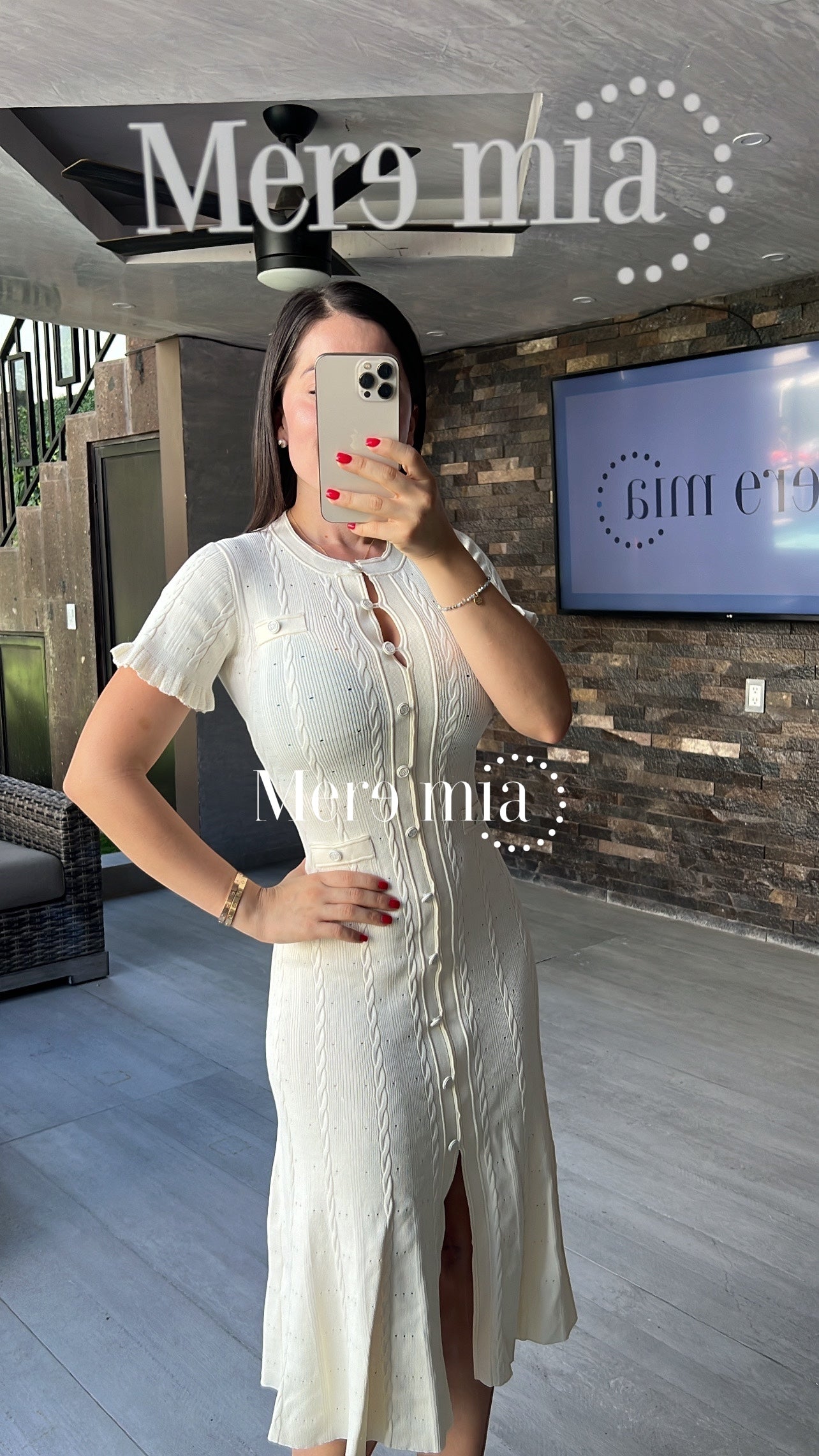 Vestido ivory mc botones