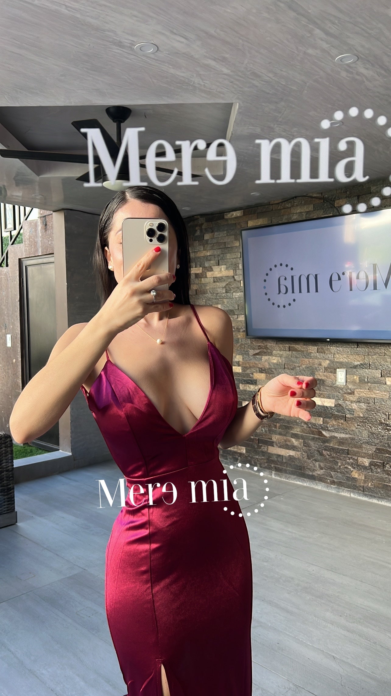 Vestido tinto sat espalda