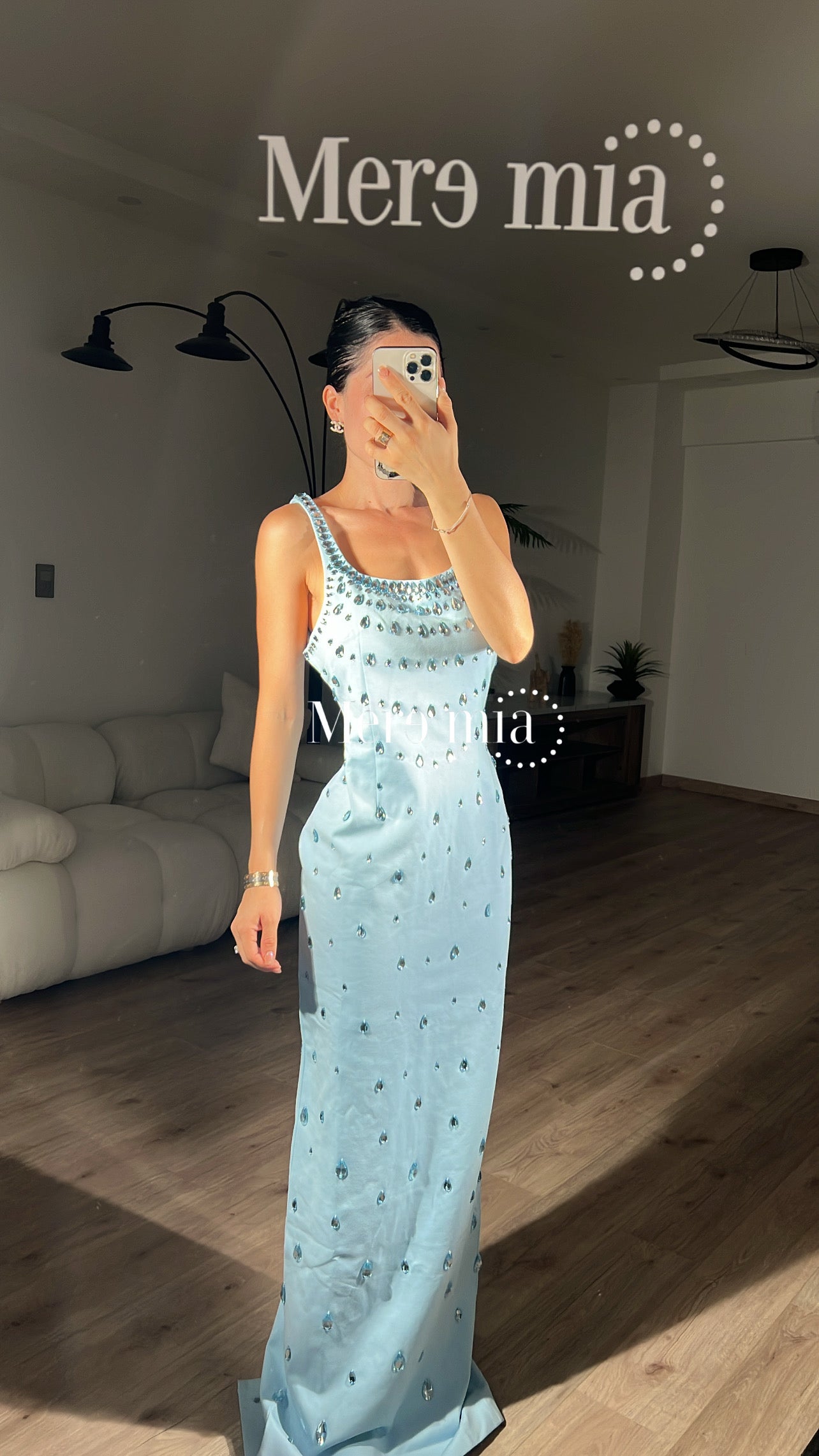 Vestido azul apl azules