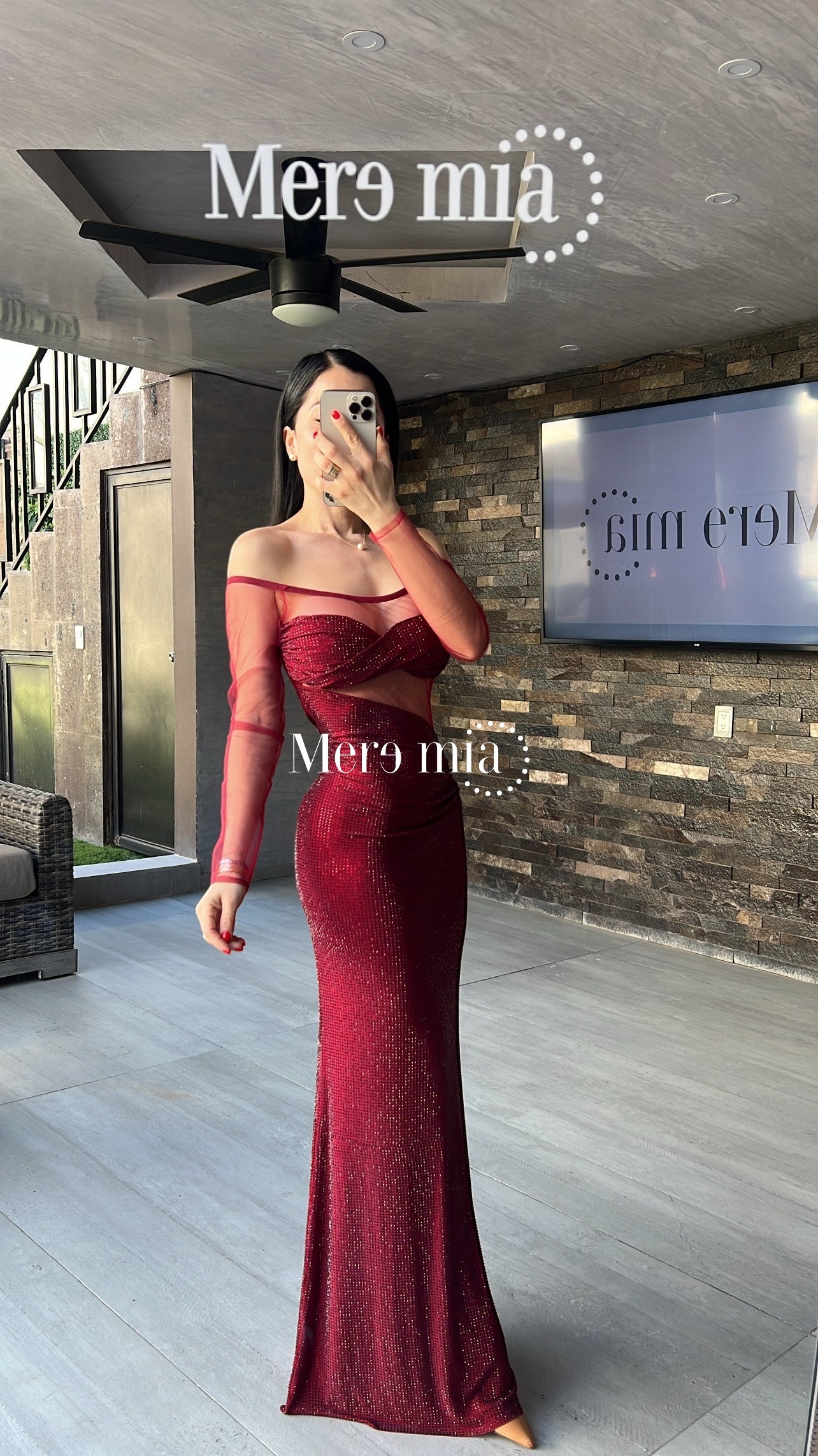 Vestido rojo puntos ml