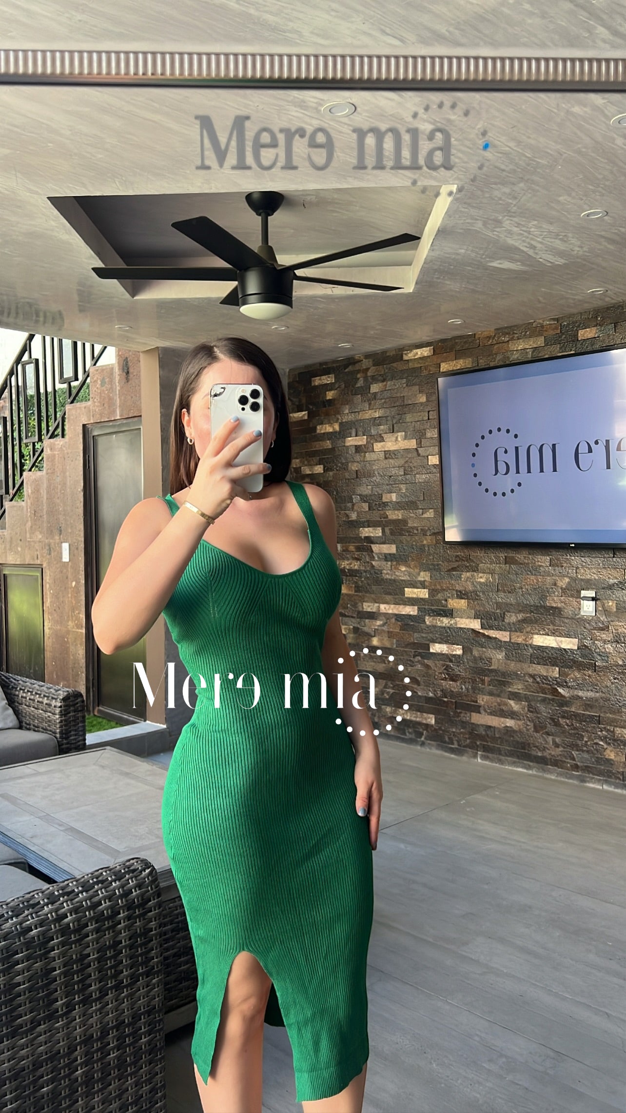 Vestido verde tirantes