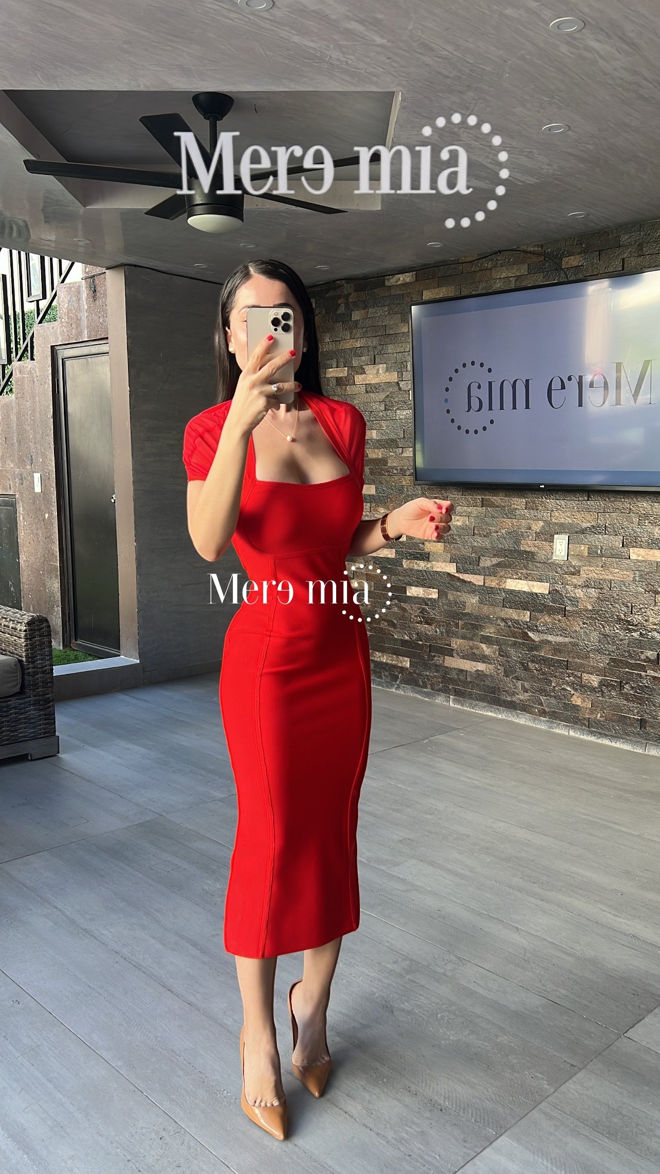 Vestido rojo halter