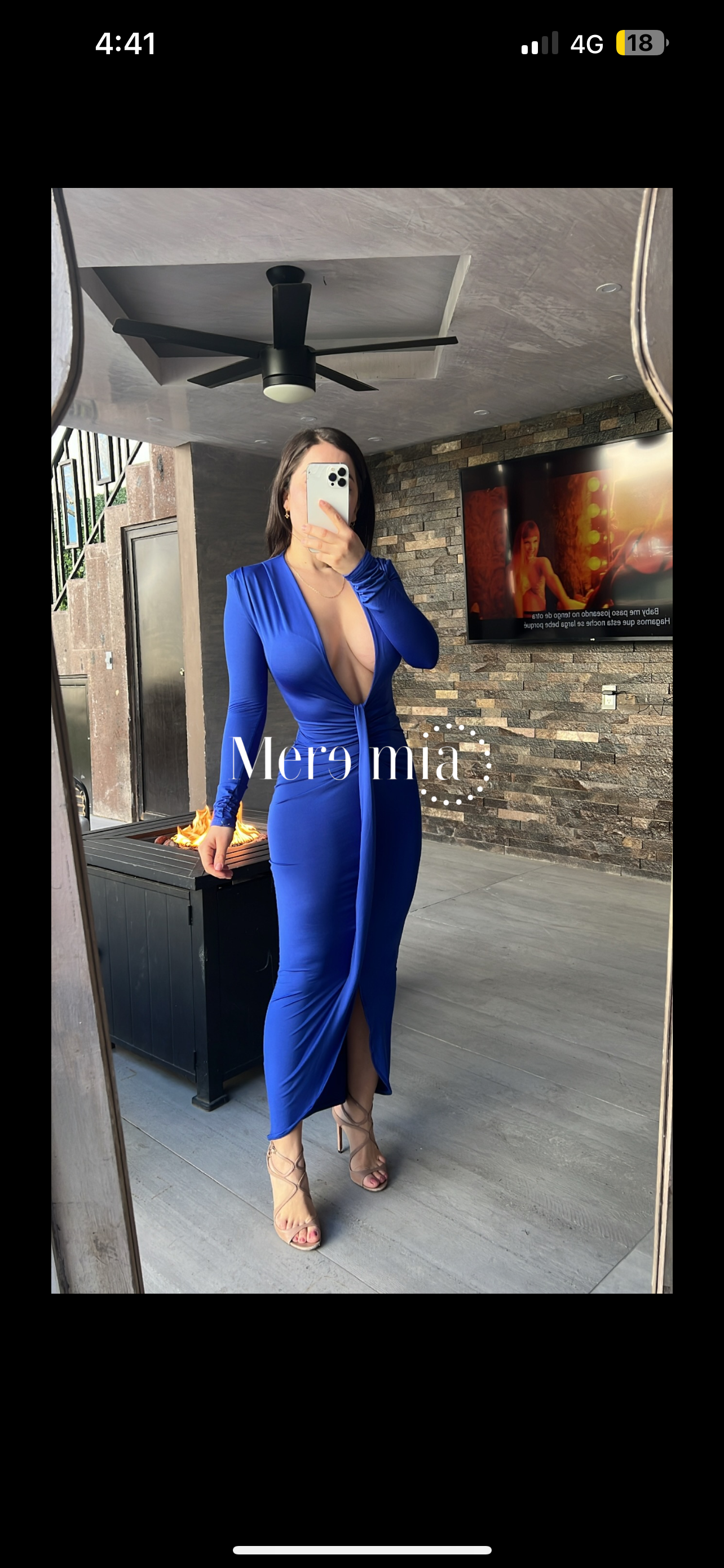 Vestido azul rey v ml