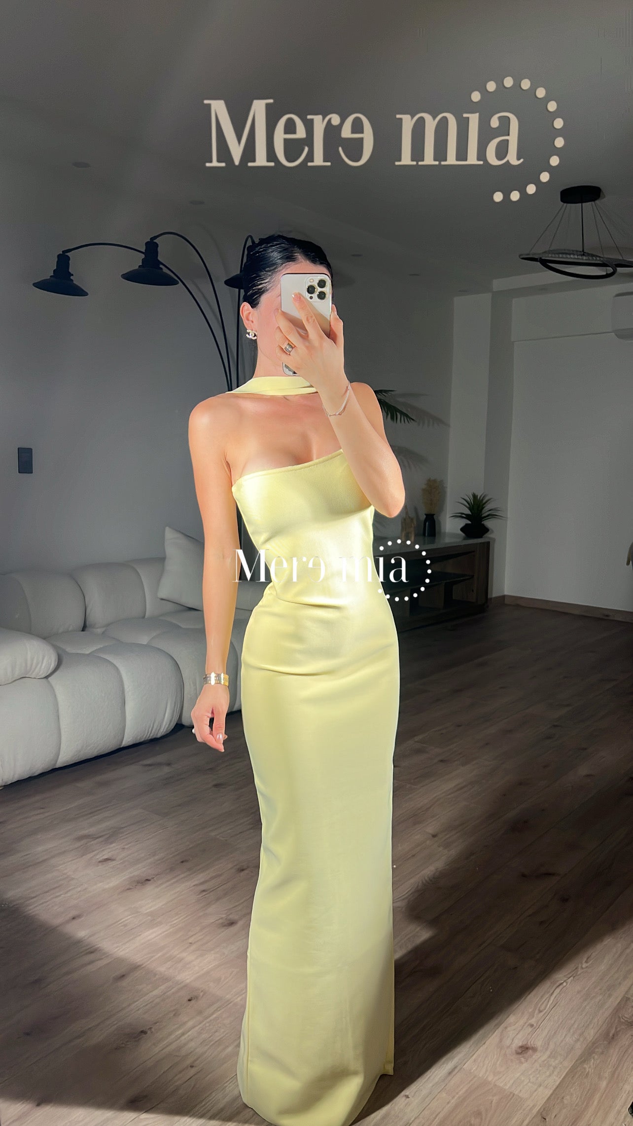 Vestido amarillo halter