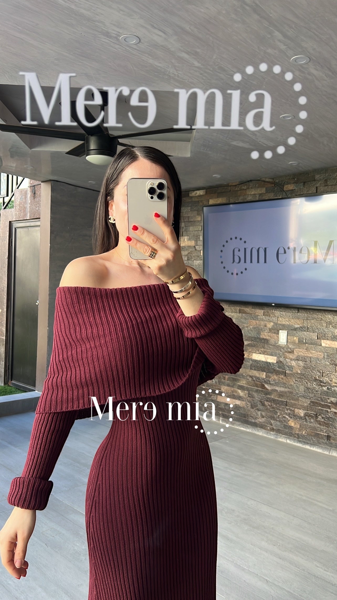 Vestido tinto sweater hom