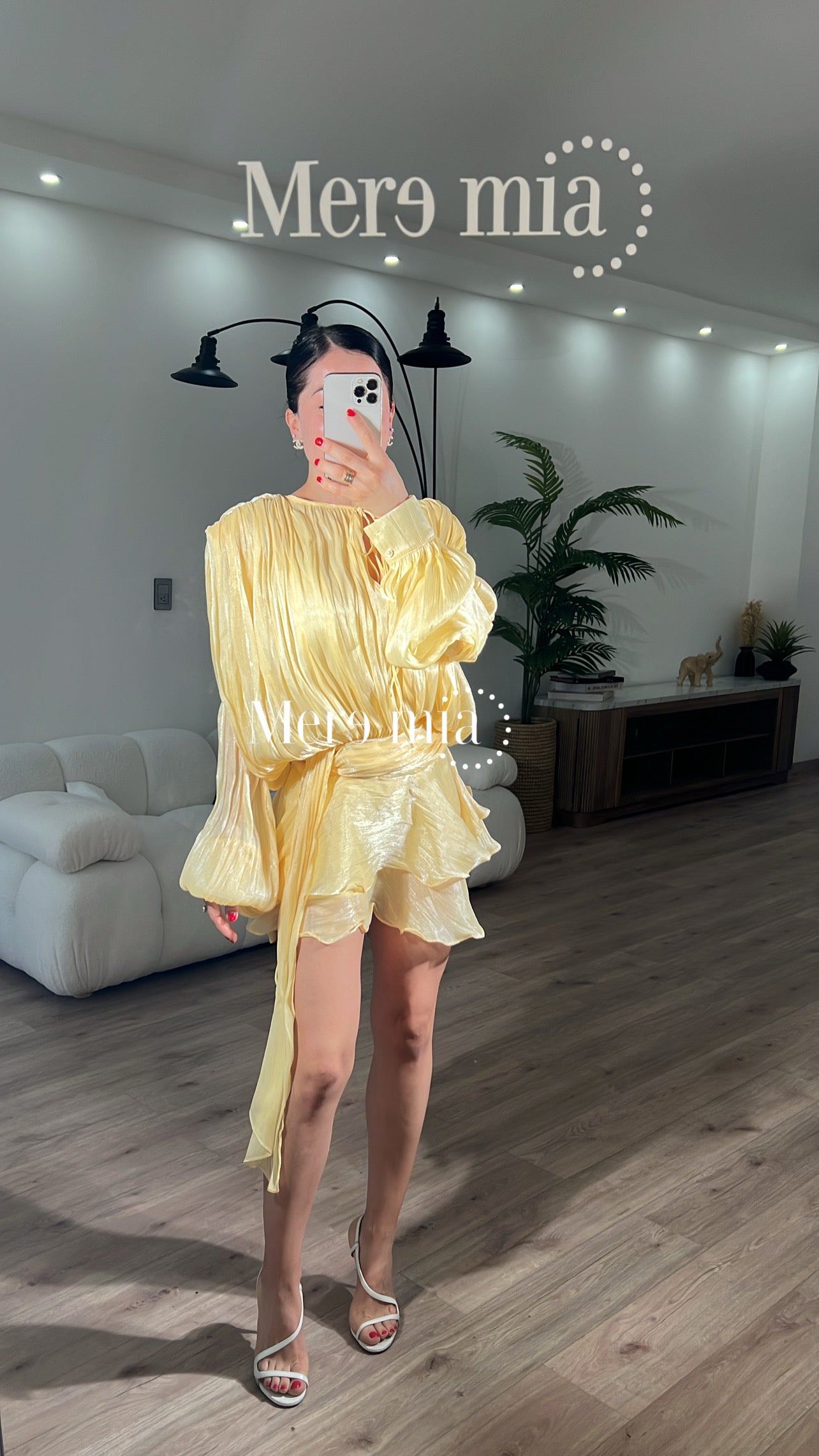 Vestido amarillo olanes