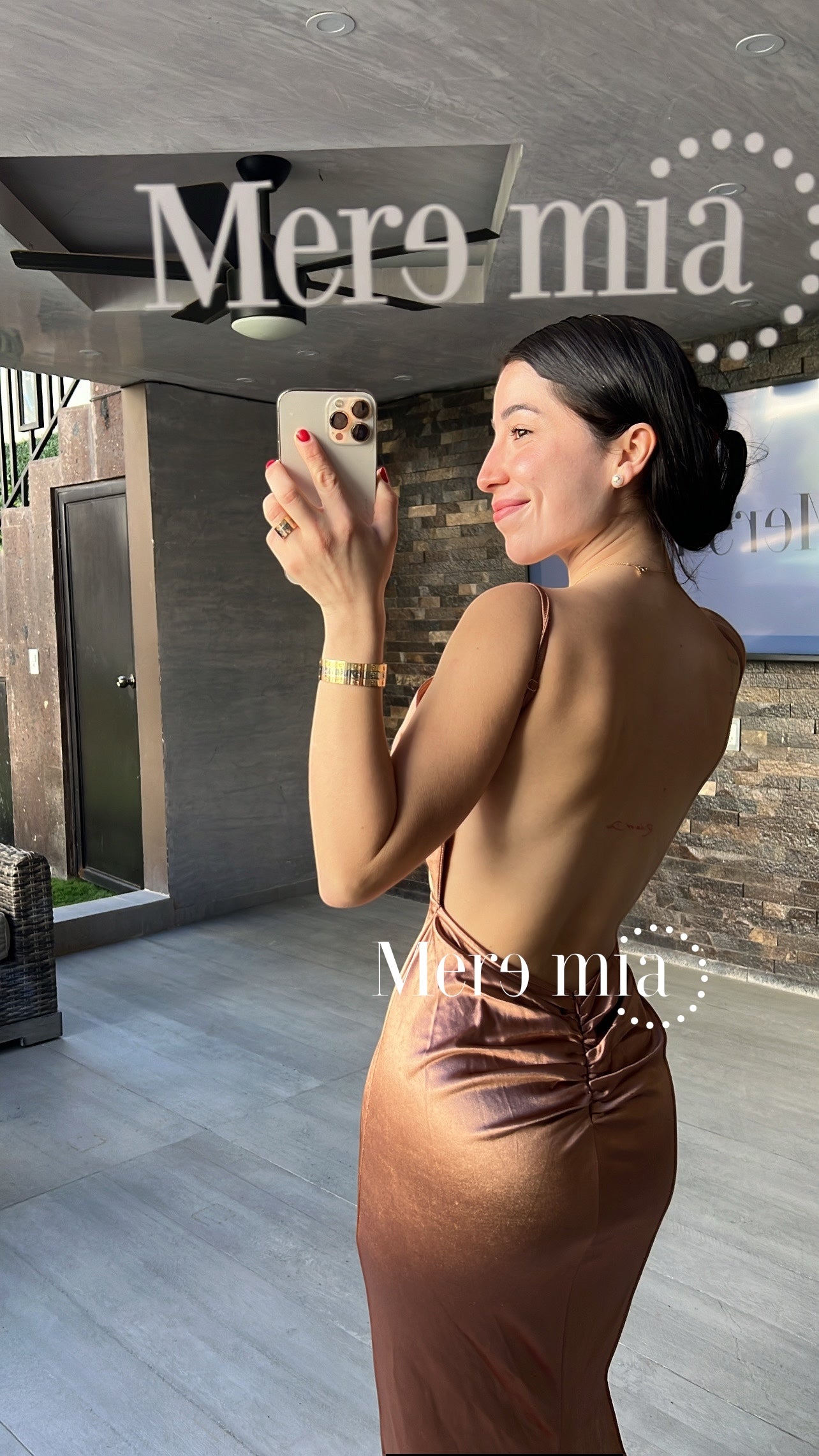 Vestido cobre espalda sat