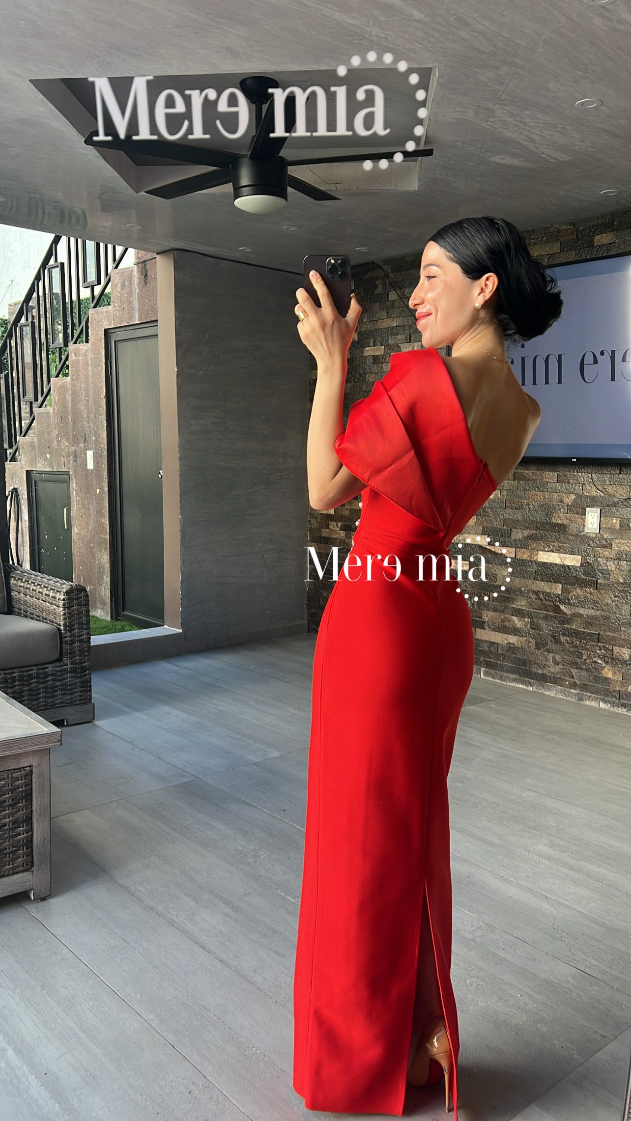 Vestido rojo ramas sat